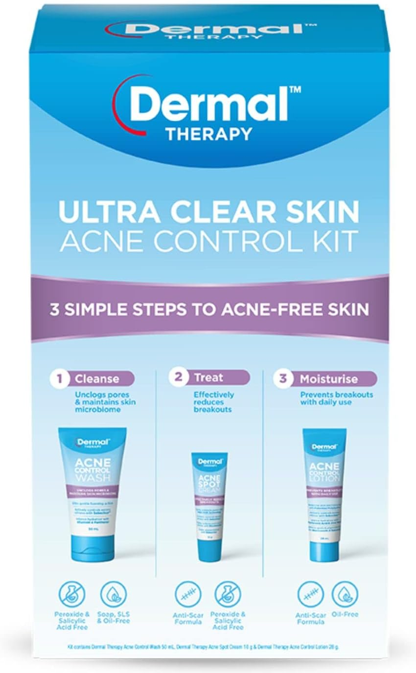 Dermal Therapy Acne Control Kit | Includes: Acne Spot Cream 10G, Acne Control Lotion 28Ml, and Acne Control Wash 50Ml - Control Lotion image number 7