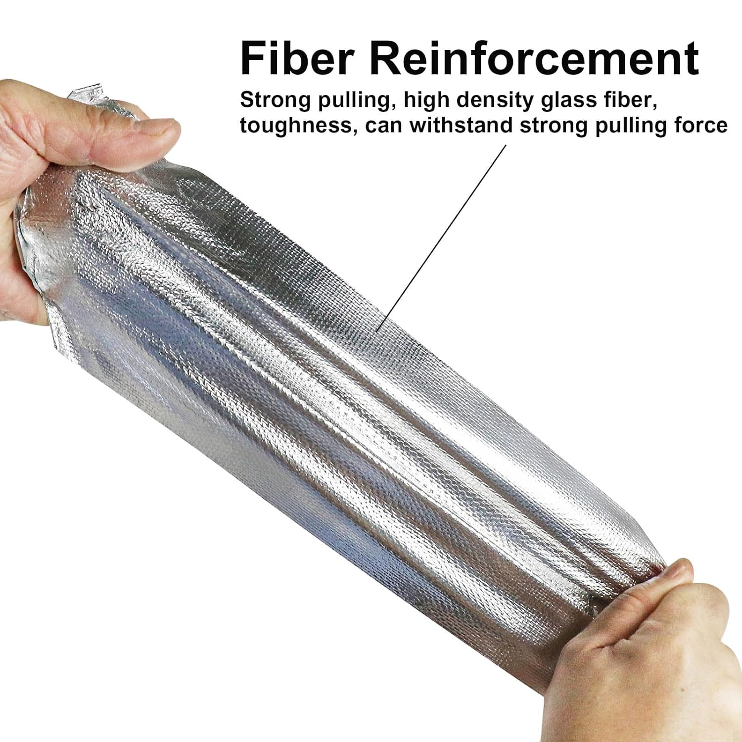 BOMEI PACK 1 Roll Aluminum Foil Heat Shield Tape,Heat Reflective Heat Shield Thermal Barrier Foil Tape,Fiber-Glass Aluminum Foil Tape 4 Inch X 66Feet image number 4