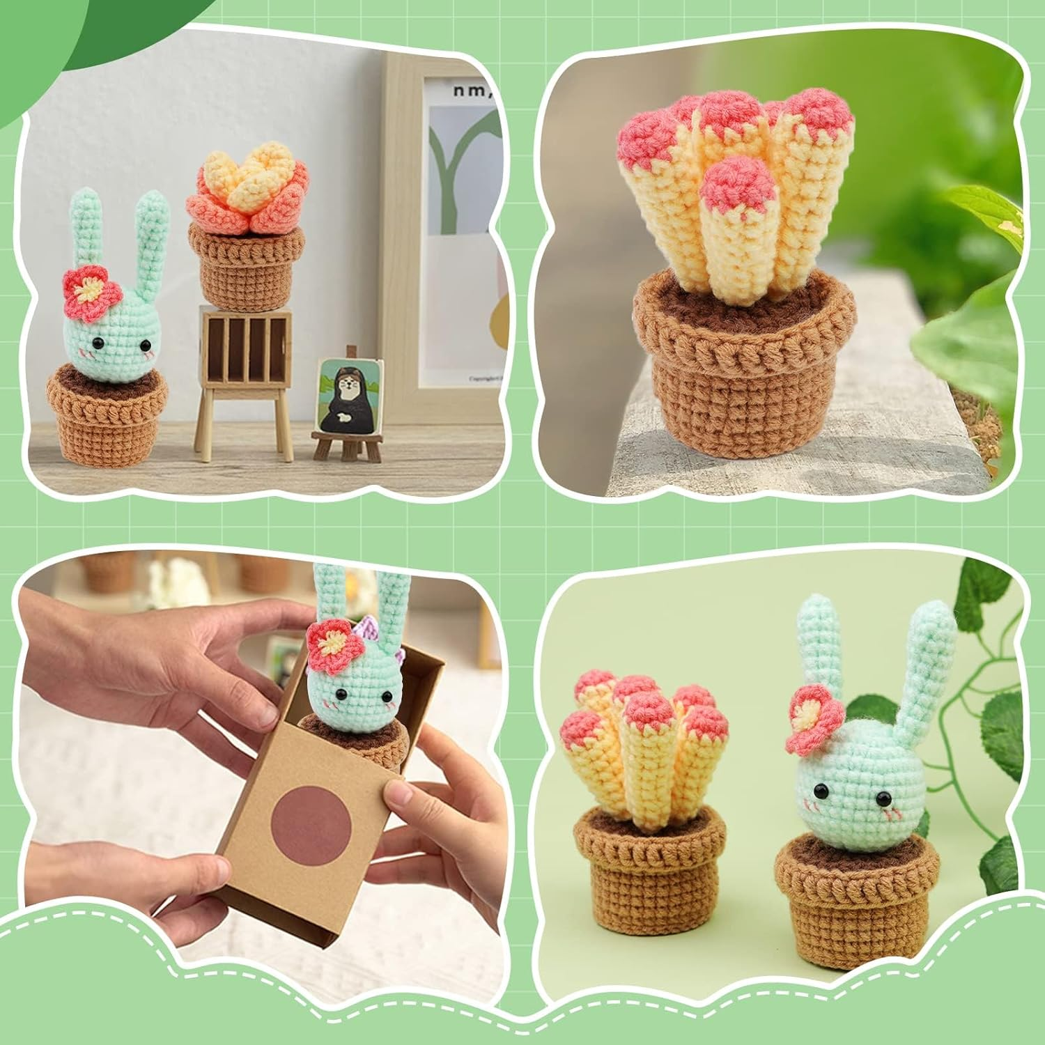 6 Pcs Crochet Kit for Beginners, Crochet Starter Kit, Beginner Crochet Kit for Adults, with Crochet Hooks, Crochet Supplies, Plastic Eyes and Instructions image number 5