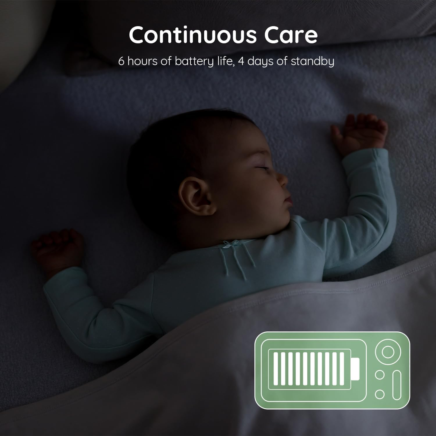 BOIFUN Video Baby Monitor with 1080P Camera, Wifi Smart Phone APP Control, Motion & Sound Detection, Invisible Night Vision, Customized Alarm Area, Two-Way Audio, 4Xzoom, Compatible for Ios/Android image number 5