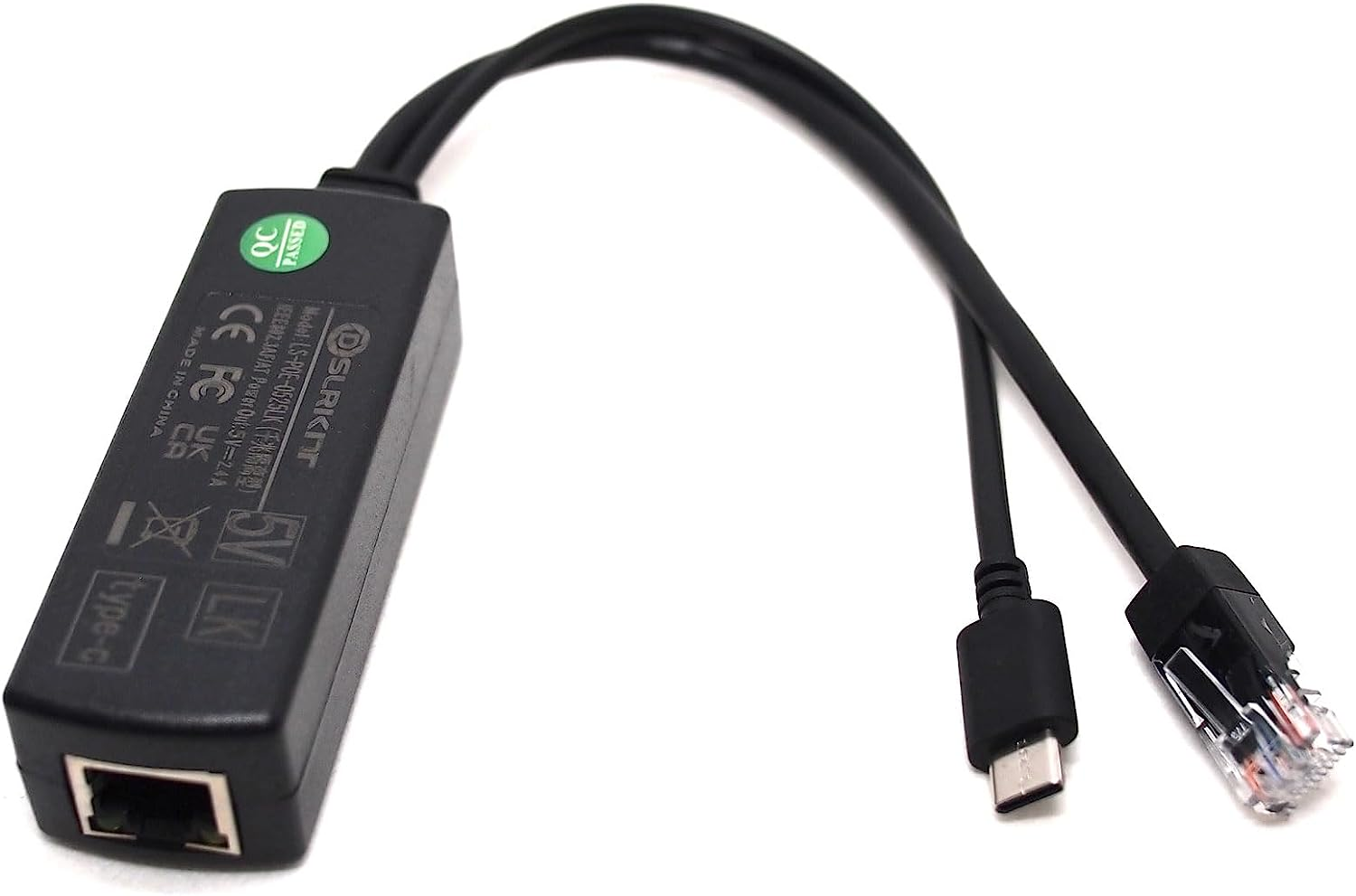 Gigabit USB Type C Active Poe Splitter 48V to 5V Ieee802.3Af Power over Ethernet for Raspberry Pi 4 4B image number 3