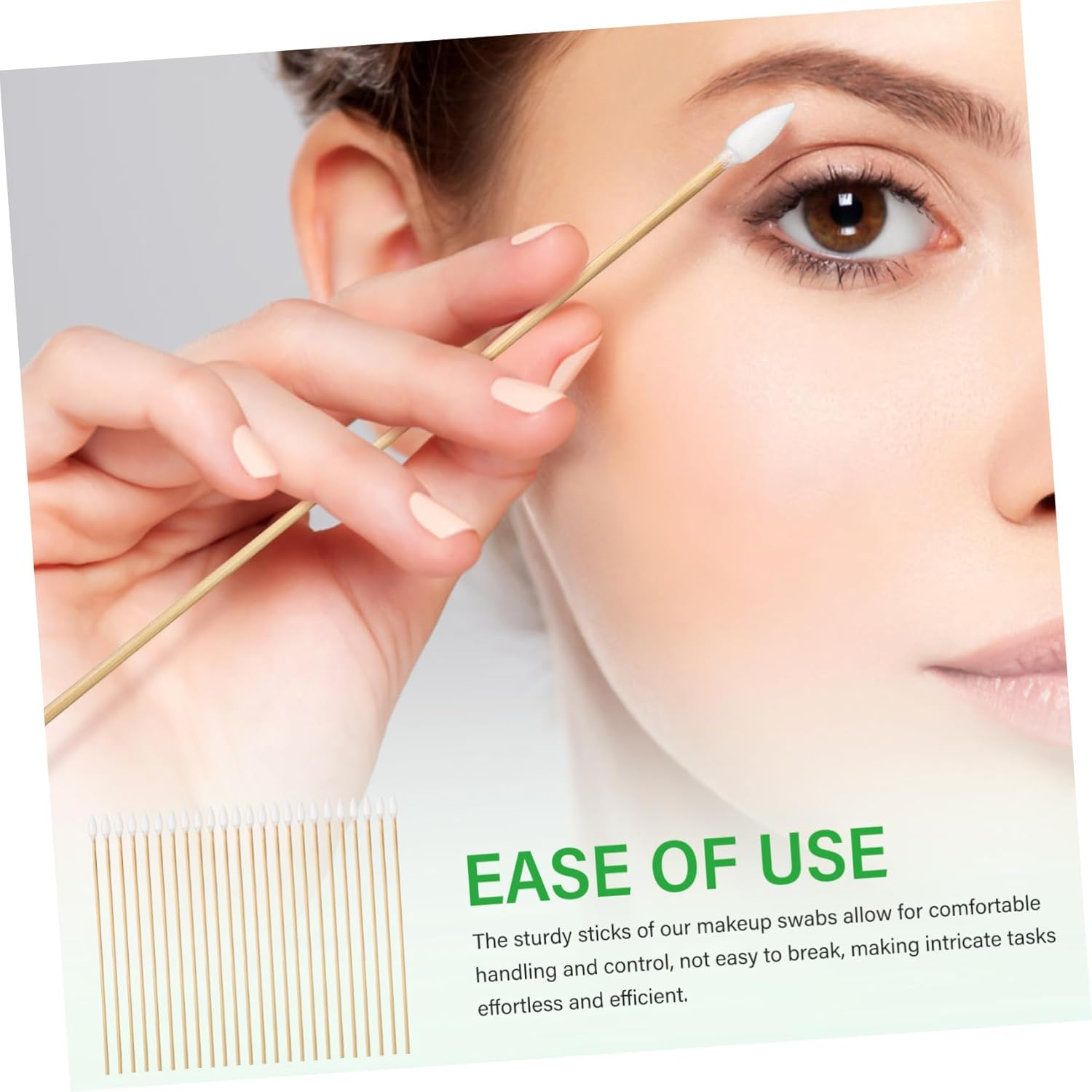 Baluue 1500Pcs Long Cotton Swabs Pointed Tips Makeup Applicator Sticks for Makeup Correction Earphone Cleaning and Keyboard Cleaning image number 2