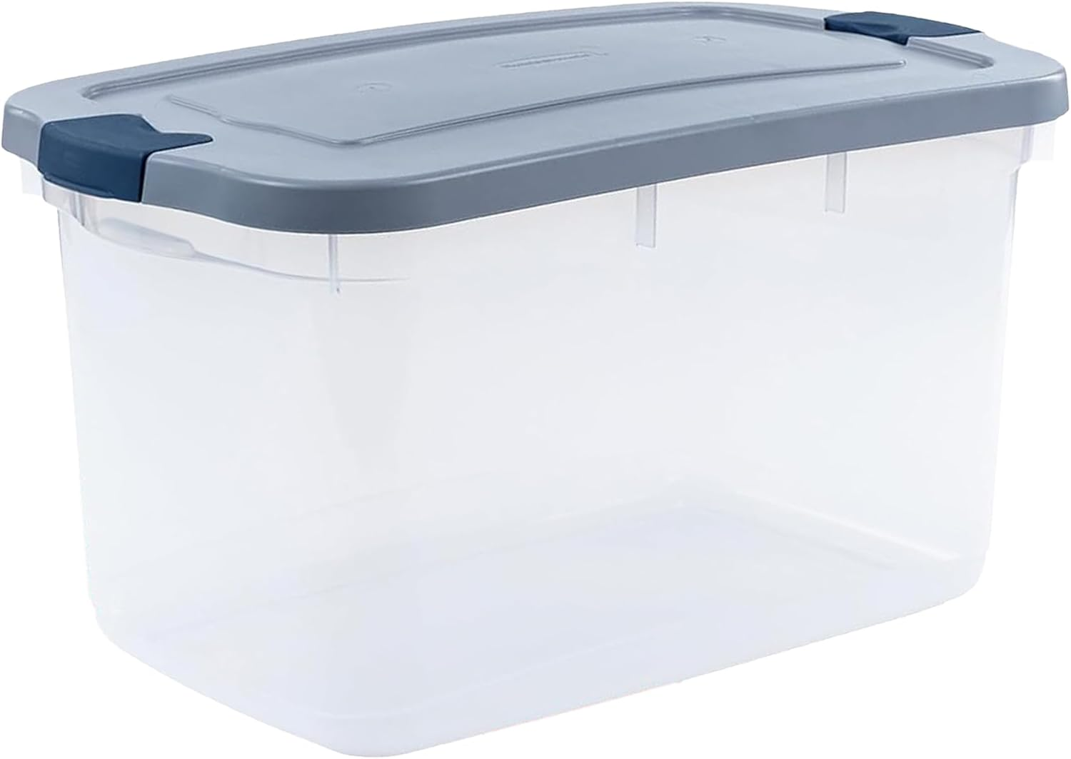 Rubbermaid Roughneck Clear 66 Qt/16.5 Gal Storage Containers, Pack of 4 with Snap-Fit Grey Lids, Visible Base, Sturdy and Stackable, Great for Storage and Organization image number 4
