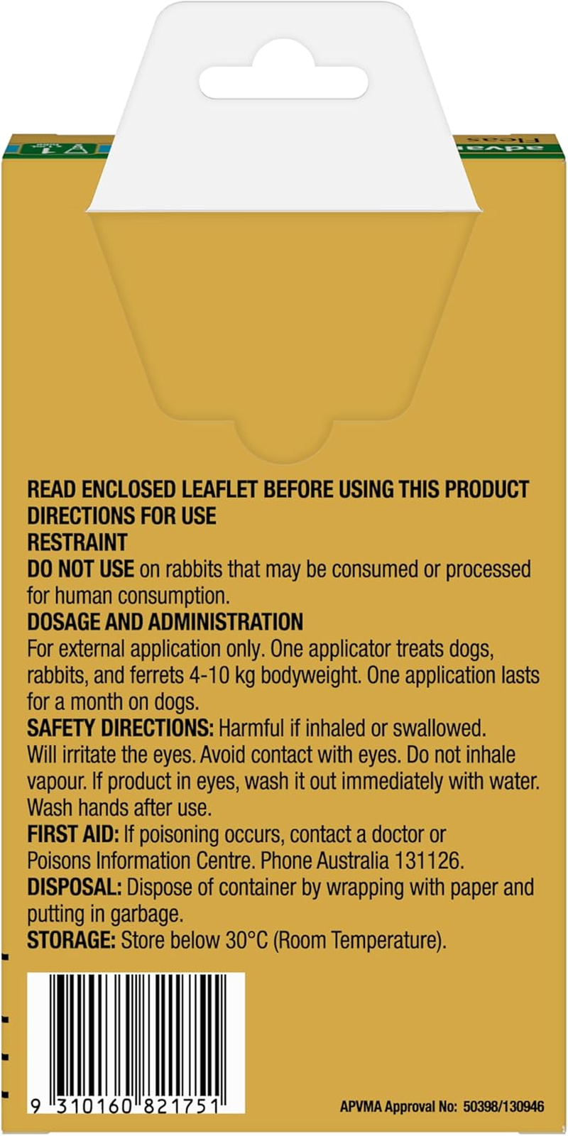 Advantage Fleas for Dogs 4 - 10Kg - 1 Pack image number 1