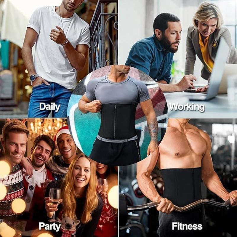 Men Waist Trainer Corsets Tummy Control Shapewear Sport Workout Girdle Slimming Body Shaper image number 3