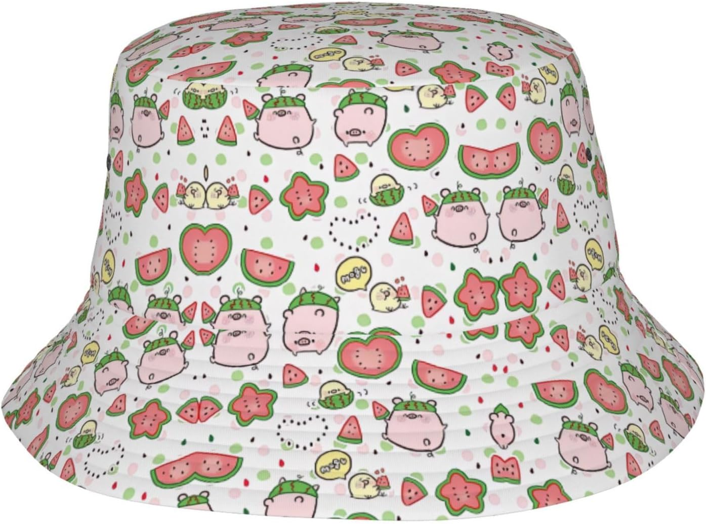 Cute Dachshund Dog Printed Bucket Hat Unisex Trendy Lightweight Outdoor Hot Fun Summer Beach Vacation Getaway Headwear - Cute Dinosaur image number 6