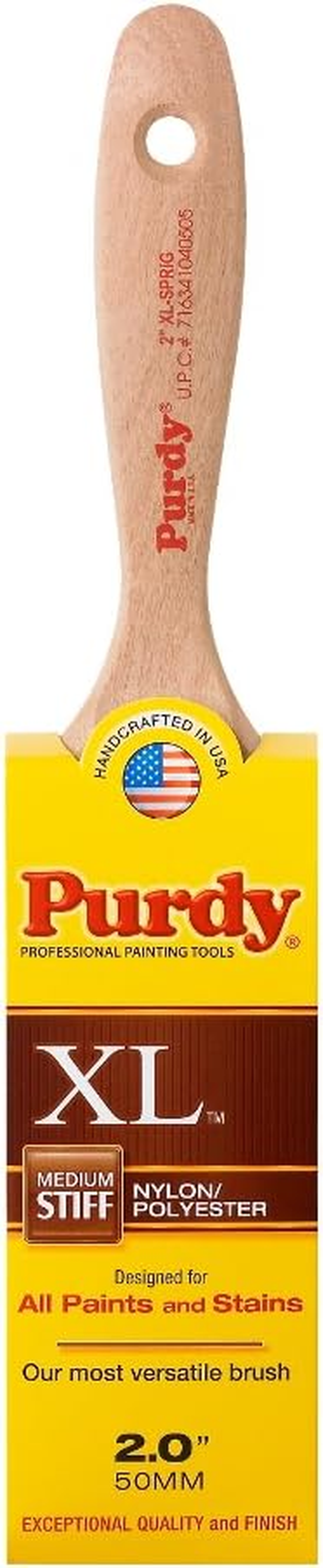 Purdy 144380320 XL Series Sprig Flat Trim Paint Brush, 2 Inch image number 6