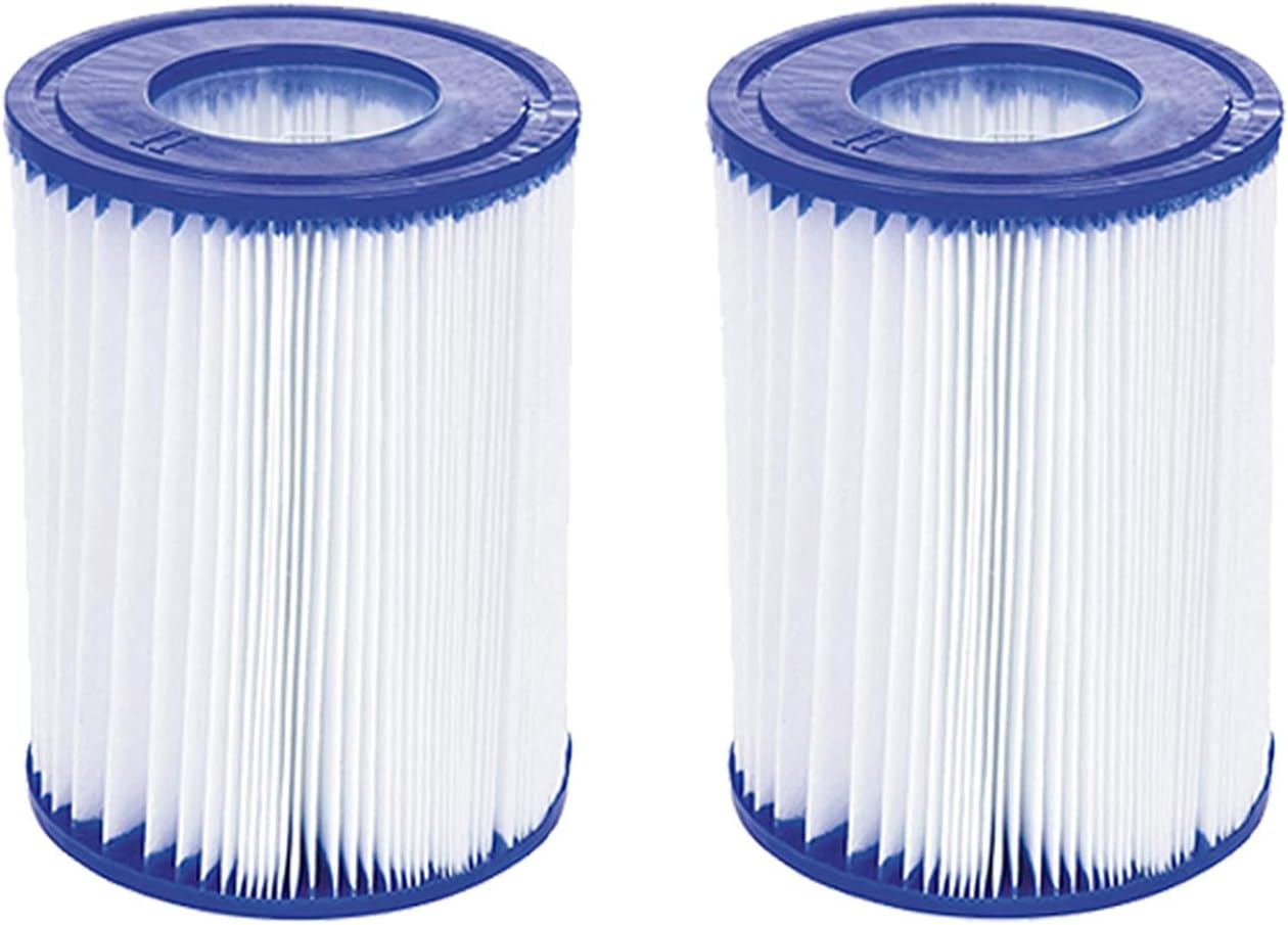 Wuyan 2 Pack Swimming Pool Filter Compatible for Bestway Cartridge Type II, Replacement Hot Tubs Filter Compatible with Lay Z Spa Filter Pump