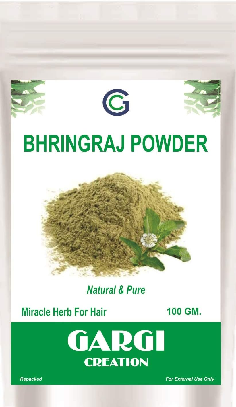 GARGI CREATION BHRINGRAJ POWDER PURE for HAIR CARE GROWTH PACK of 100 GRAM
