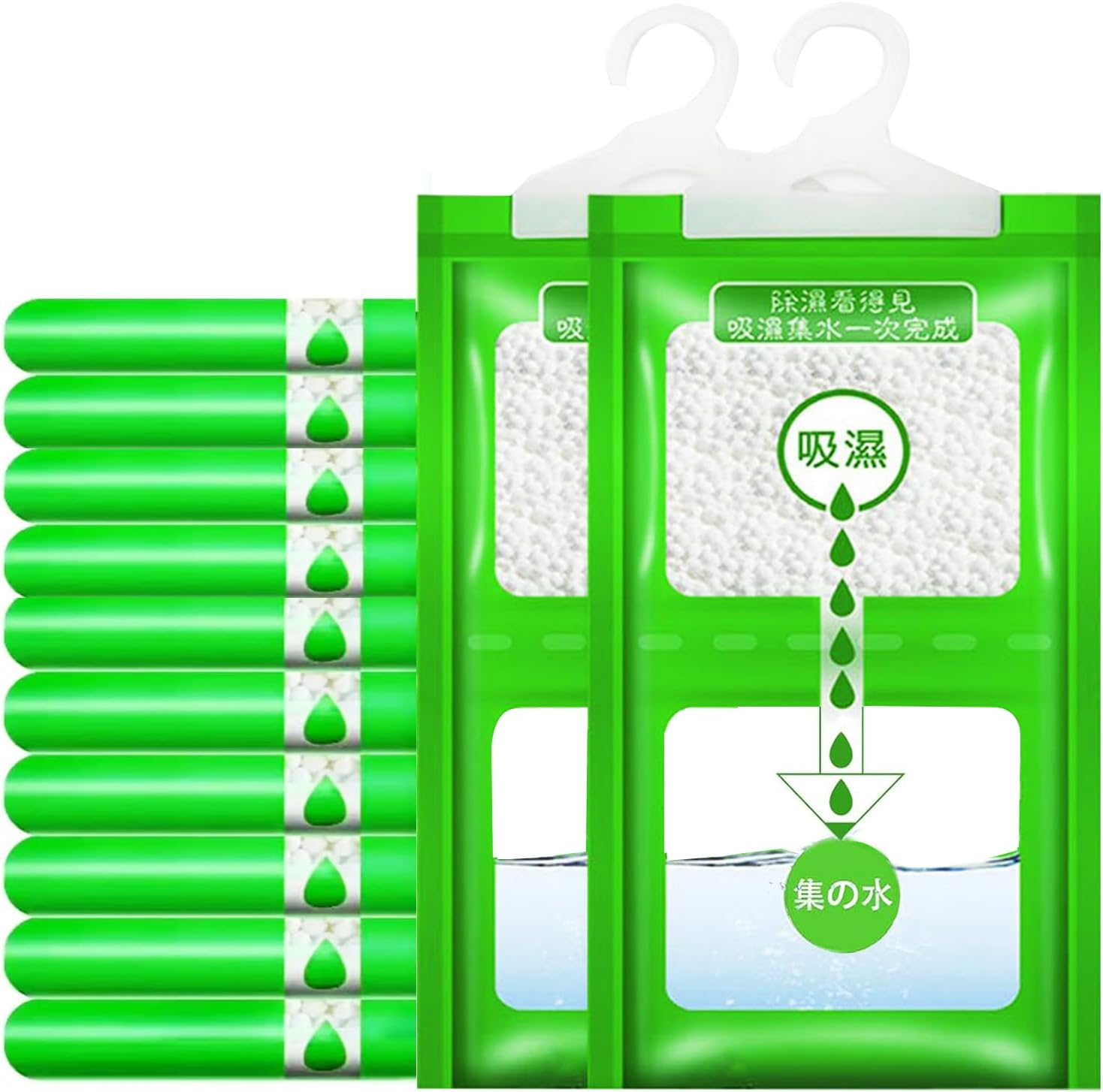 12Pcs Moisture Absorber, Moistureproof Desiccant Hanging Moisture Absorbers Bag, Dehumidifier Bag Damprid Hang Bags for Closet, Safe, Cars, Wardrobes, Basement image number 3