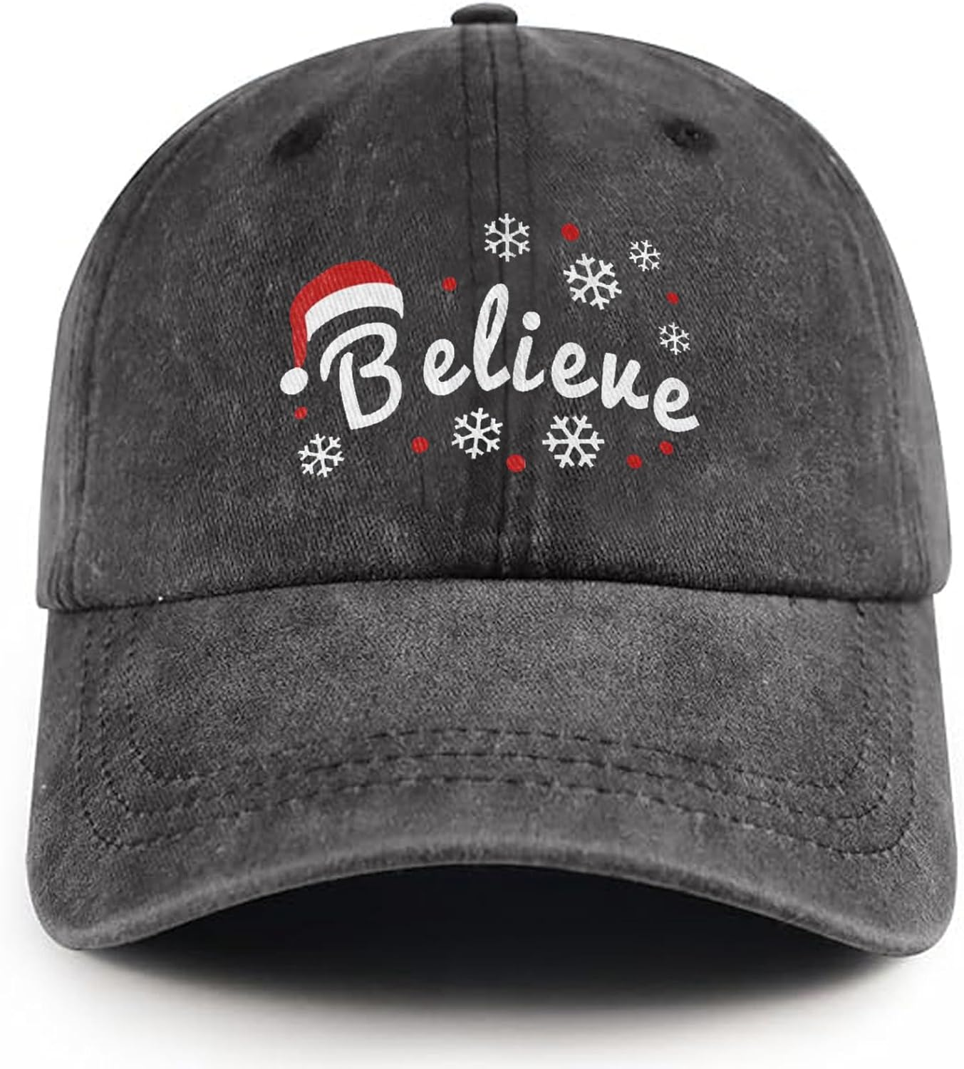 Christmas Baseball Cap Christmas Hat for Men Women Unisex Adult Vintage Washe Adjustable Santa Hat