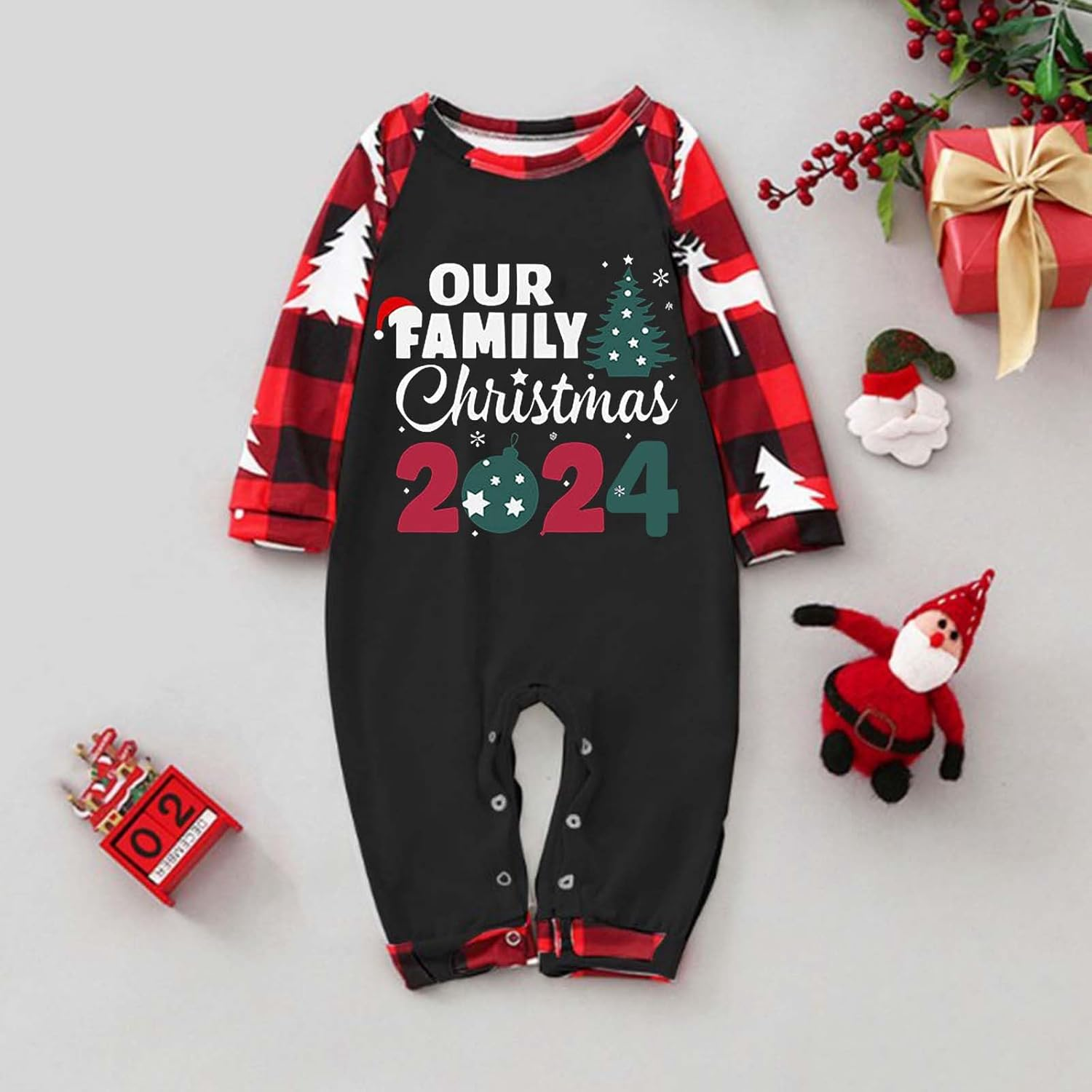 Family Christmas Pajamas Set, Matching Pjs Couple Christmas Pajamas Family Set, Holiday Matching Pajama image number 3