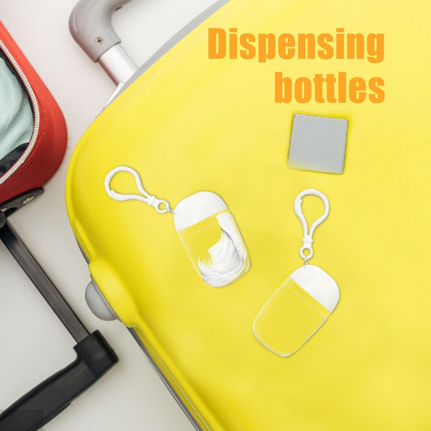 Travel Refillable Bottles, Dispenser Bottle with Keychain - 30Ml Refillable Portable Dispenser Bottles | Snap Design Empty Refillable Containers for Cleansing Lotion image number 1