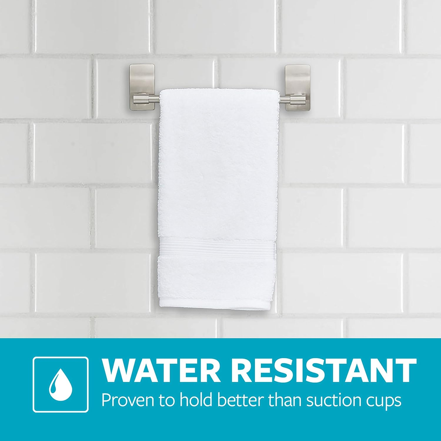 Command Hand Towel Bar, Satin Nickel, 1-Towel Bar (BATH41-SN-ES) image number 3