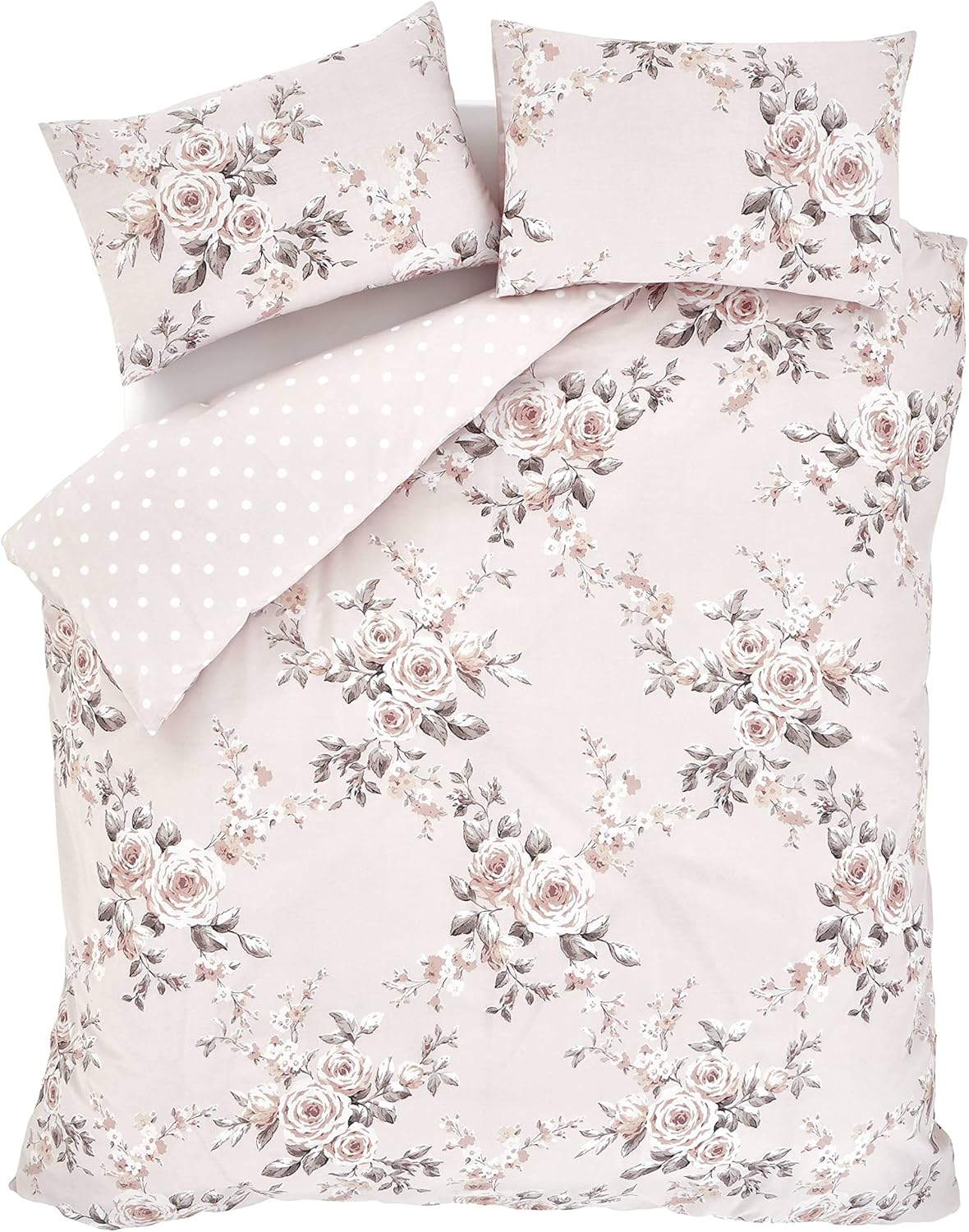Catherine Lansfield Canterbury Easy Care, Blush, German Small Single Duvet Set image number 2