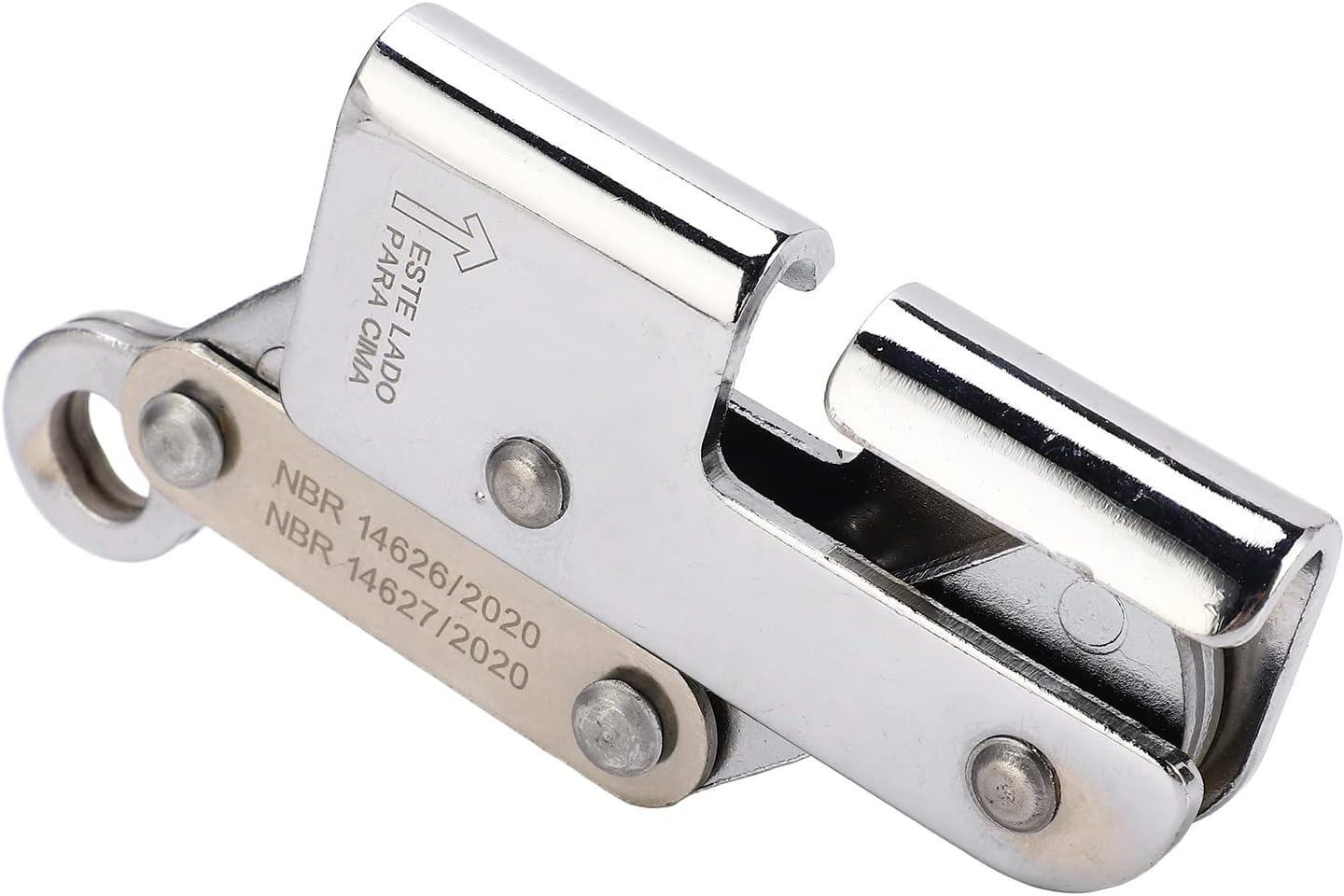 Self Locking Rope Grab, Alloy Steel Strong Bearing Capacity with round Hole, Strong Bearing Capacity Climbing anti Fall Rope Grab for Rock, Expedition, Fire Rescue image number 1