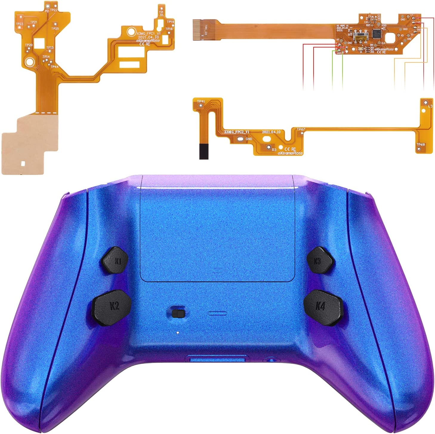 Extremerate Textured Green HOPE Programable Remap Kit for Xbox Series X/S Controller, Upgrade Boards & Redesigned Back Shell & Side Rails & Back Buttons for Xbox Core Controller