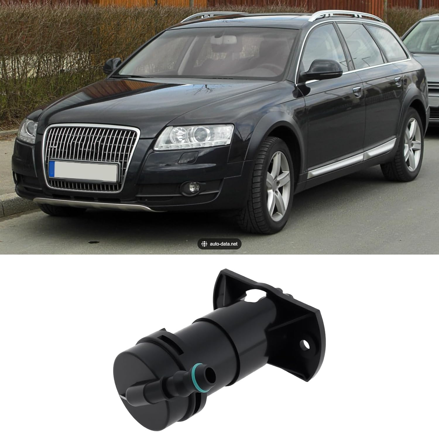 Ecsing Car Left Headlight Washer Nozzle Replacement Part 4F0955101 8P0955101 Compatible with Audi A6L 2006-2008 image number 1