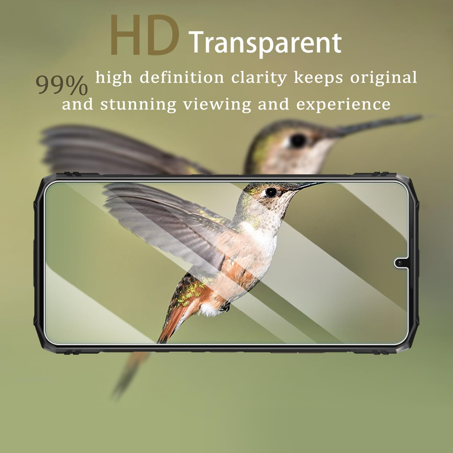 Vsjnk Screen Protector for Doogee Blade10/10 Pro/10 Ultra/10 Max with 2 Tempered Glass, 9H Anti-Scratch, Anti-Bubble, HD Screen Protector, Compatible with Doogee Blade10 image number 3