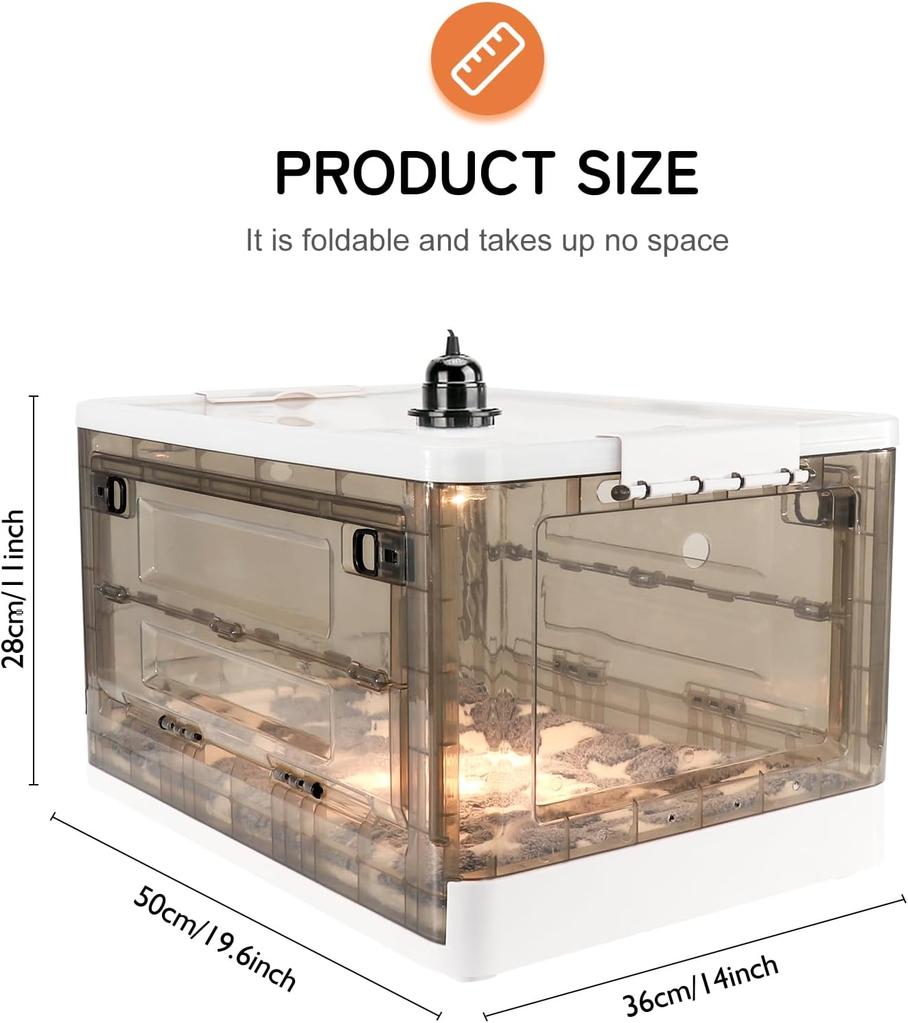 HKDQ Puppy Incubator with Heating - Kitten Incubator for Newborn Puppies and Kittens, Includes Puppy Bed Mat and Pet Feeding Bottle Kit (Medium) image number 4