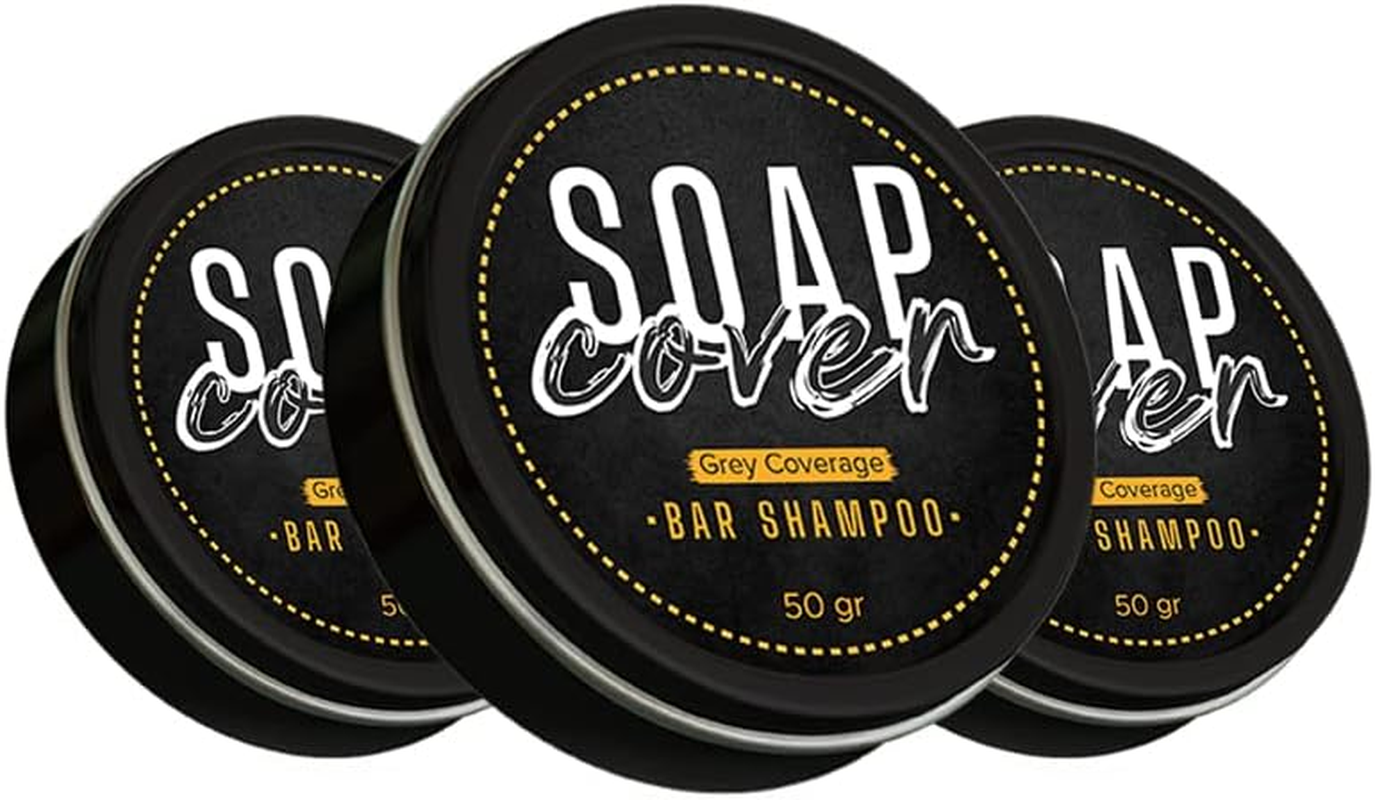Soapcover, Gray Hair Coverage Soap, Hair Darkening Compressed Soap Bar, 1.7 Oz (Pack of 3) image number 4