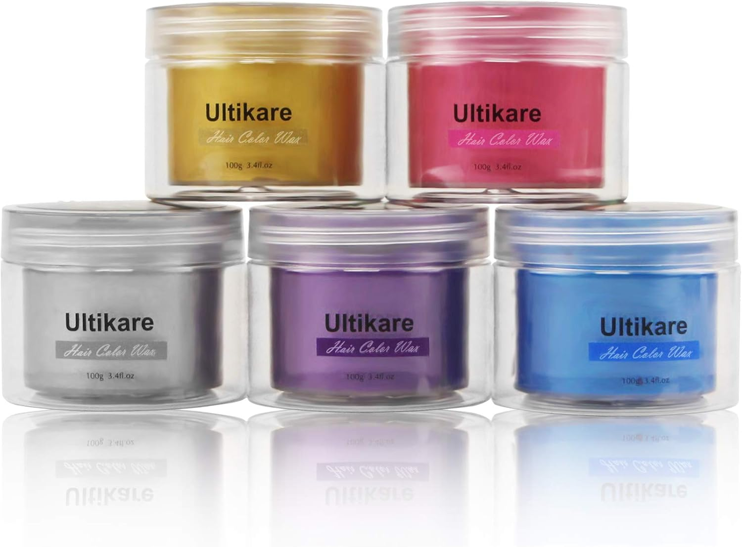 Hair Color Wax, Ultikare Instant Hair Dye Cream Mud Washable Temporary Hair Dye Natural Hairstyle Color Pomade for Party, Cosplay, Halloween - Blue image number 3