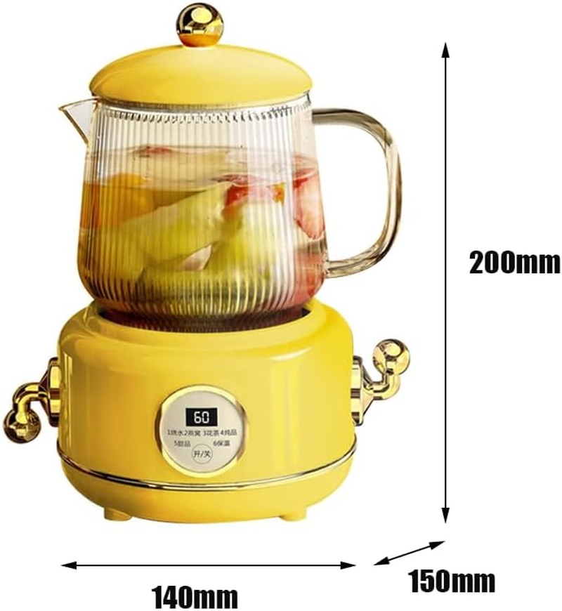 Glass Electric Kettle, 600Ml Household Pot, 400W Stainless Steel Mini Electric Health Pot Tea Maker Kettle, Multifunctional Health Pot for Home and Office, Separated Design image number 2
