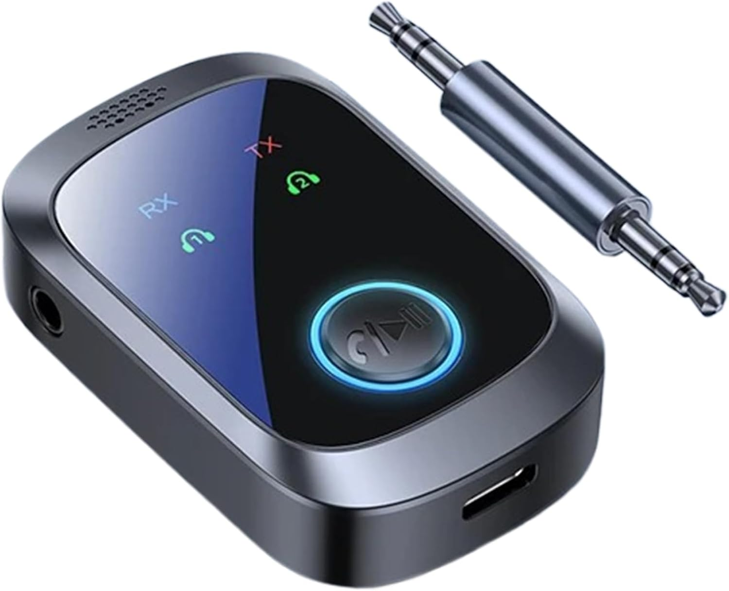 Wireless Adapter,Wireless Receiver Transmitter | Double Stream Multipoint 2 in 1 Hifi LCD Screen for Music Game Consoles Tvs Speakers Cell Phones Pc Car Home Gym image number 4