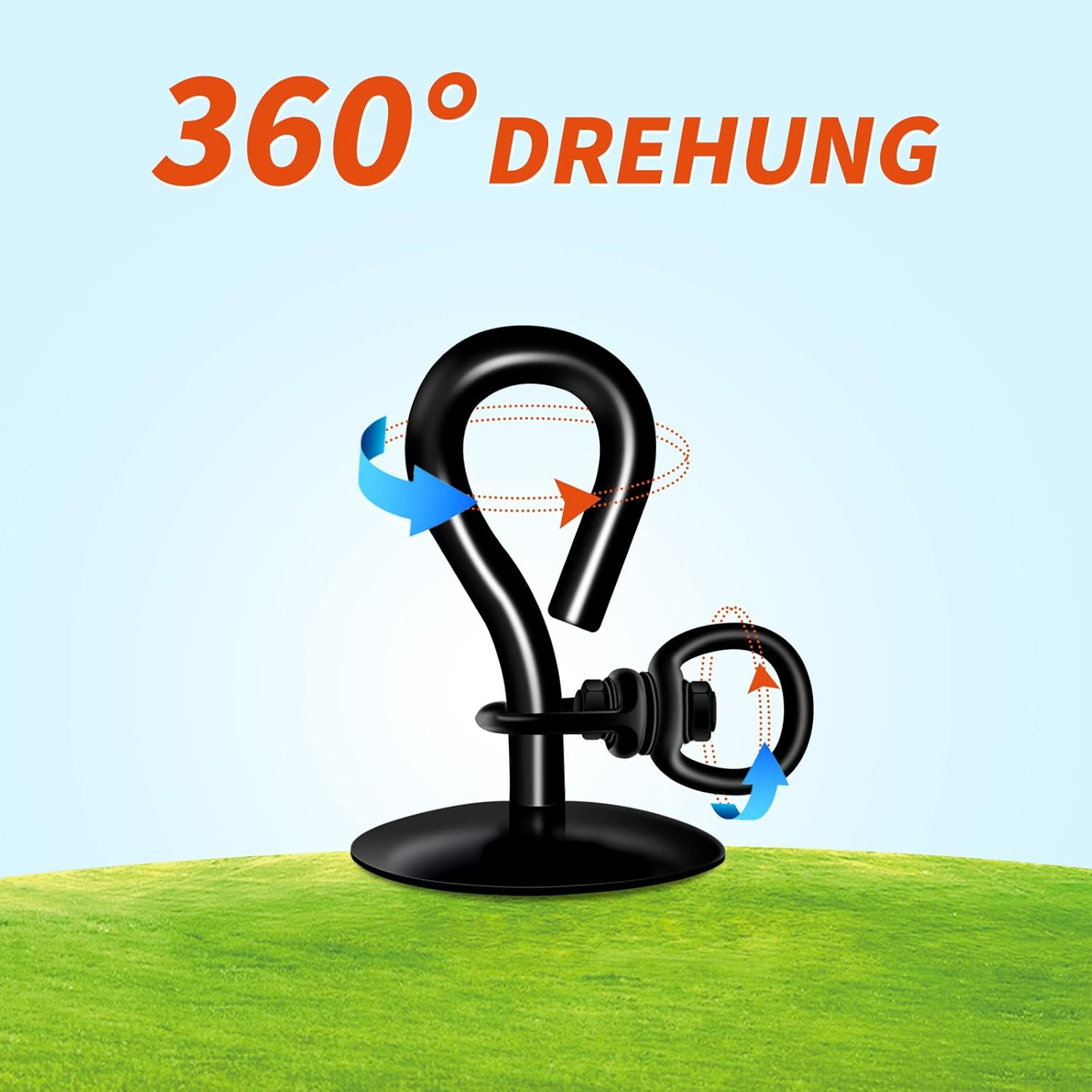 Ground Anchor for Dogs Large, Anchor Spike for Dog Camping, Spiral Stoves Ground Anchor Dog Heavy Dut, Ground Hook Dogs for Large Dogs, Dog Stake for Garden, Dog Chin & Dog Grass image number 3