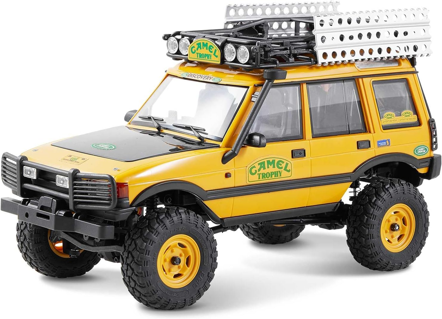 FMS 1/24 RC Crawler, FCX24M Land Rover Discovery, 2.4Ghz Off-Road RC Rock Crawler with Lighting Effects, Speed Switch and Accessory Packs, RC Cars for Adults