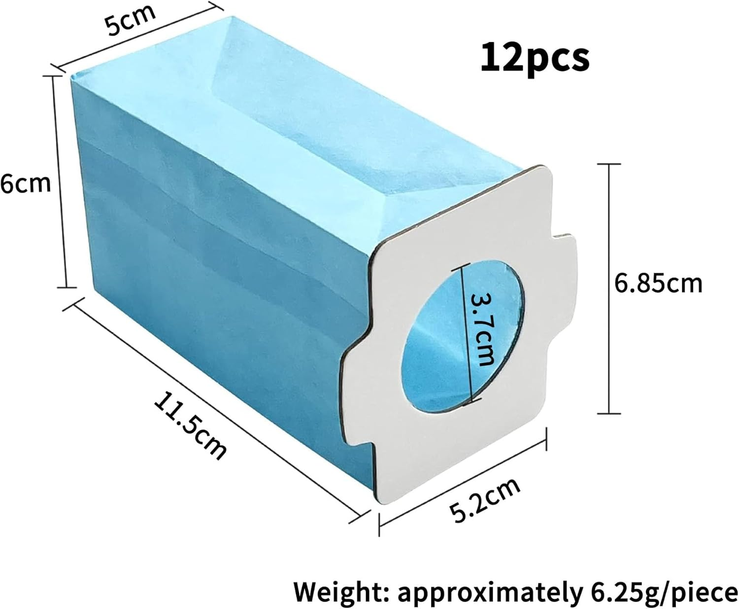 12 X Vacuum Cleaner Bags, for Makita Werkzeug Gmbh Paper Filter for Makita CL072D, CL102D, CL105D, CL107D, CL121D, CL142FD, CL182FD, CL184D, CL282FD, 4093D, 4073D, 4072D, 4076D (1. 2) image number 2