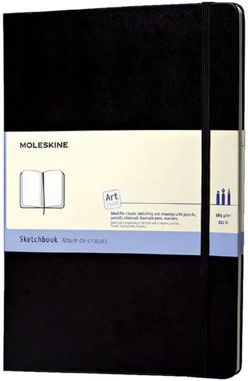 Moleskine Art Sketchbook, Plain A4, Black, 21.59 X 2.1 X 29.85 Cm