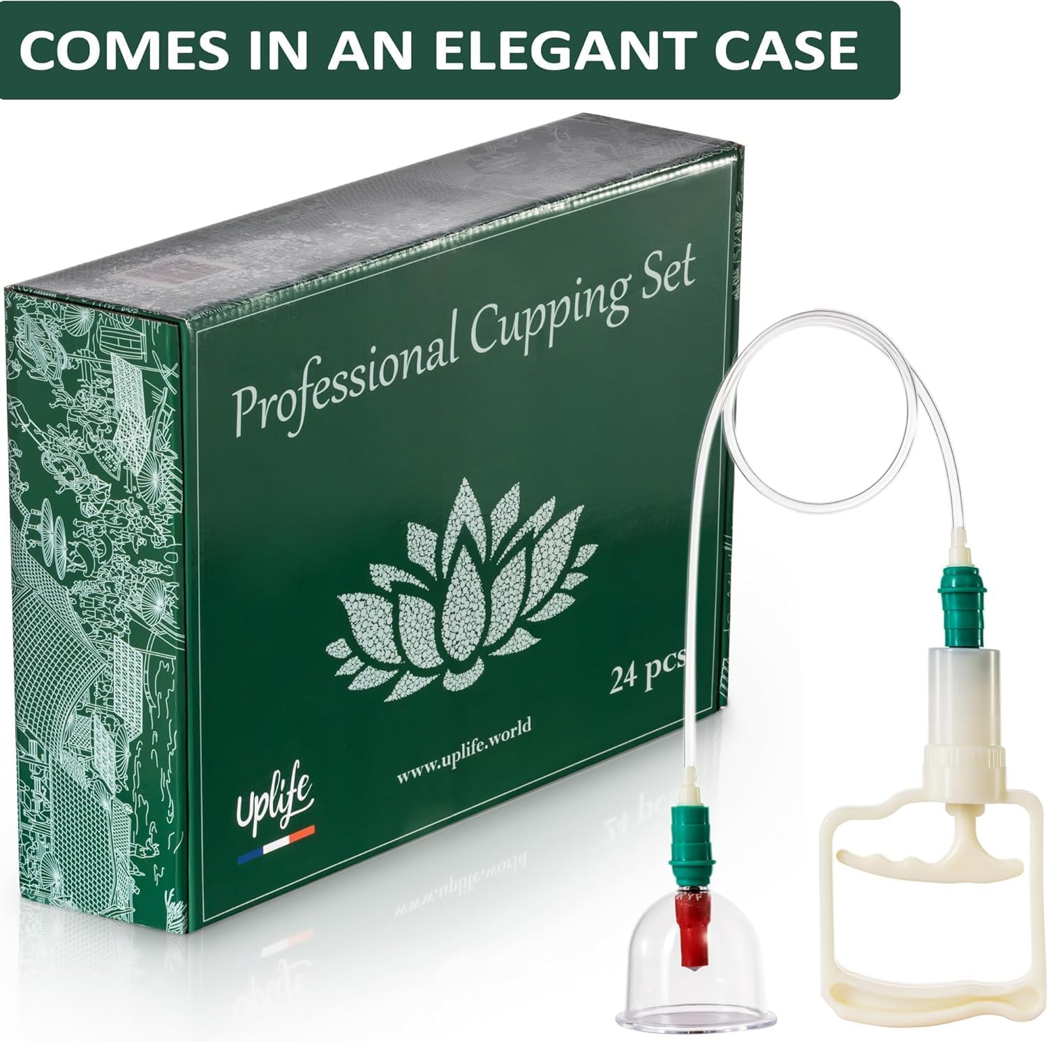 Cupping Set for Massage Therapy, 24 Cupping Therapy Cups Professional Cupping Kit for Muscle Pain Relief & Cellulite Reduction, Chinese Vacuum Cupping Set with Manual Pump for Home & Spa image number 4