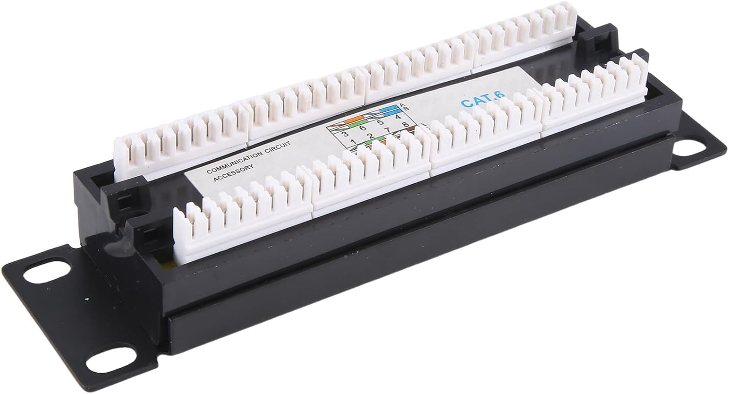 CAT6 8 Ports Patch Panel Rack Network 10 Inch 1U Rack Mount with RJ45 Socket for Household Distribution Frame Easy to Use image number 1
