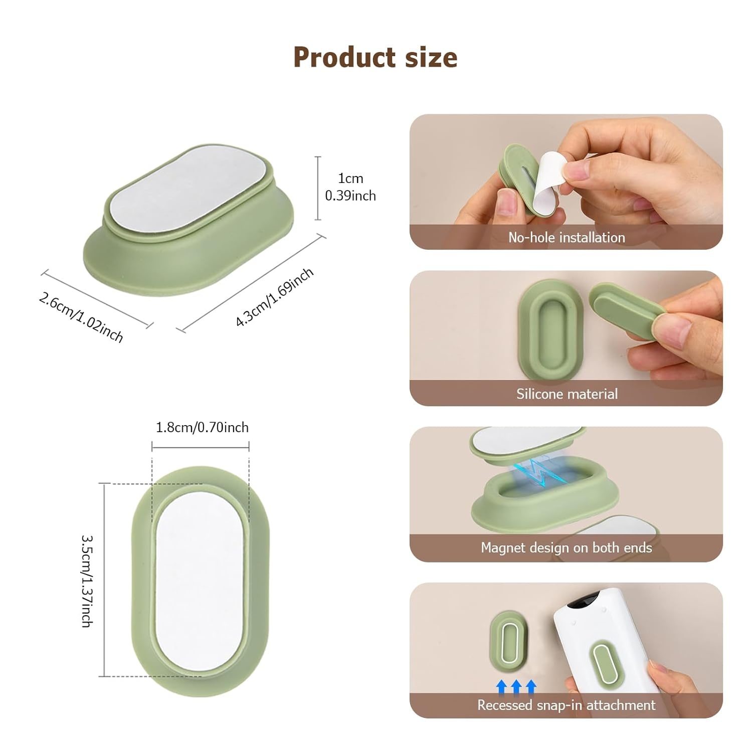 XYOFUN Magnetic Remote Control Holder, Wall Mount, Hole-Free, Pack of 6 Upgrade Self-Adhesive Silicone Remote Control, Organiser for TV Back as Well as Fan and Air Conditioning, White and Black