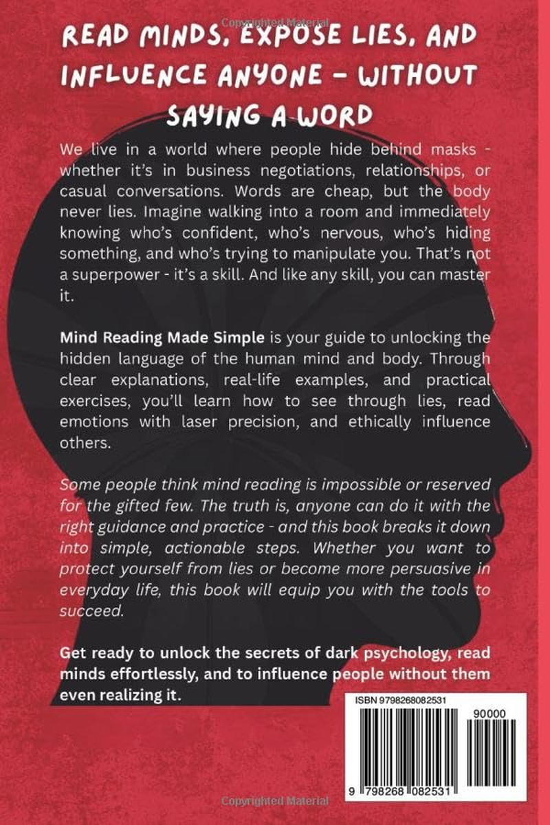 Mind Reading Made Simple: Unlock Dark Psychology, Expose Lies and Persuade Anyone with Covert Body Language Secrets. image number 1