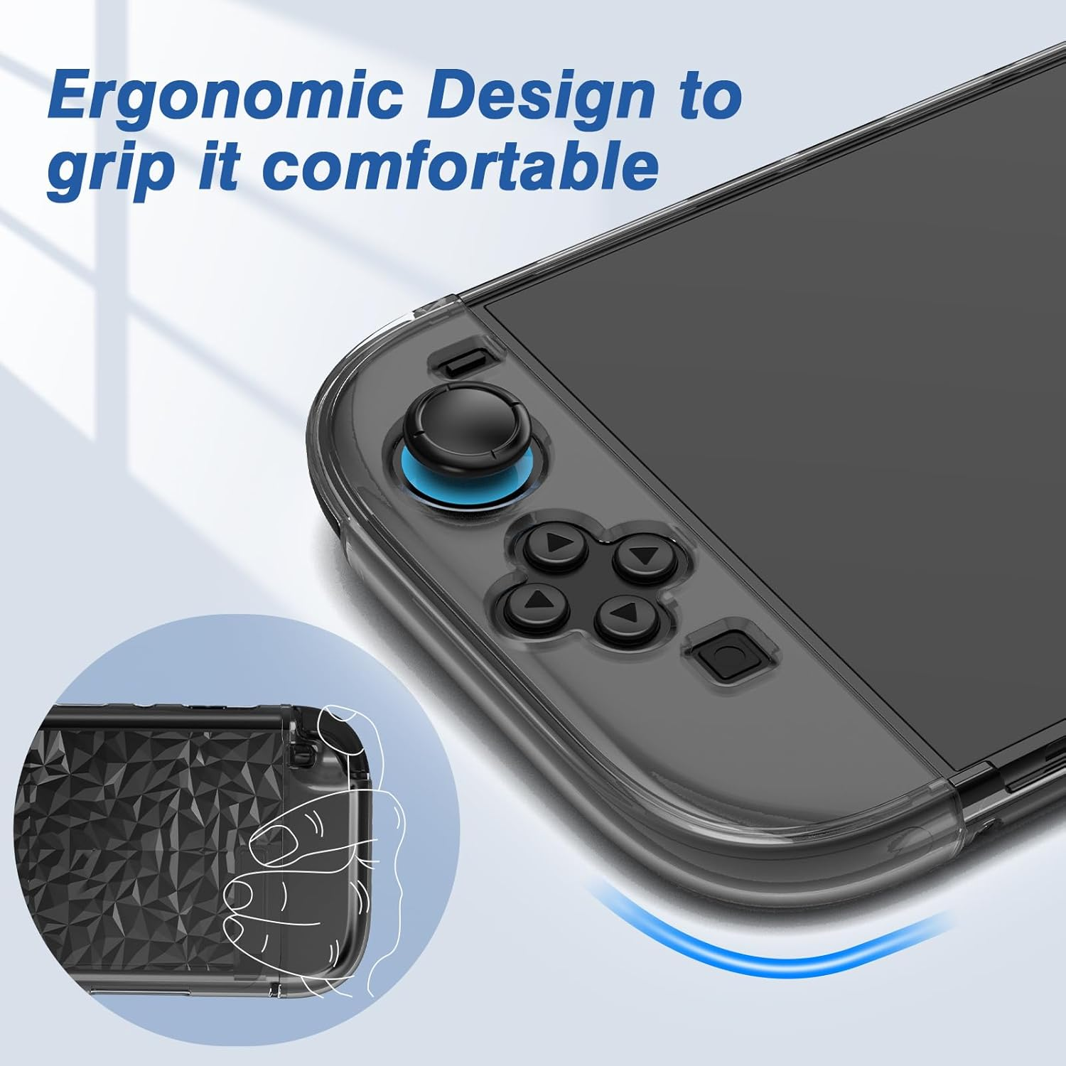 HEYSTOP Cover for Nintendo Switch 2 Dockable PC Protective Case Clear Protective Case with Tempered Film and Thumb Grips for Nintendo Switch 2 Controller Accessories image number 4