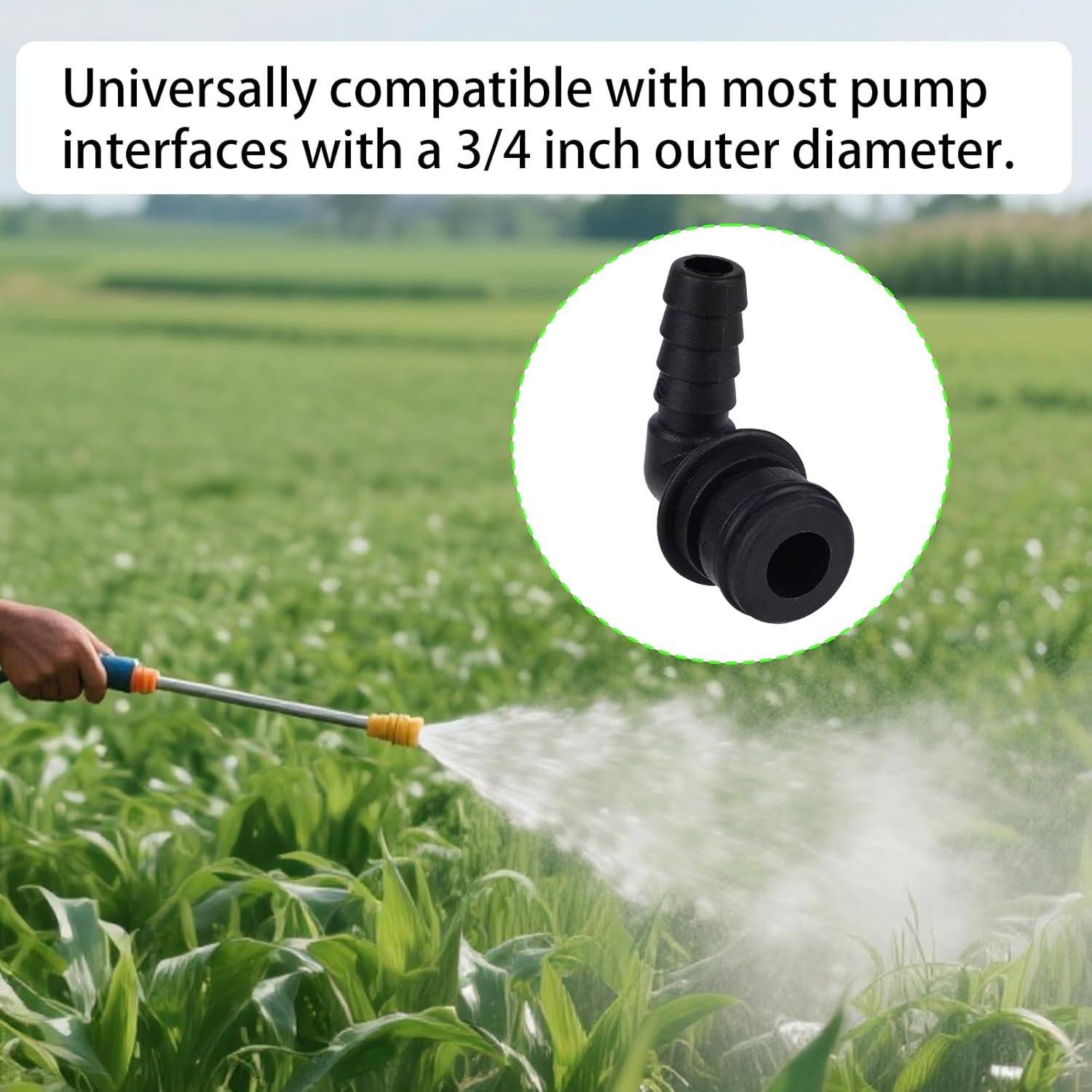 6 Pcs 20381-024 Quad Port Fittings, 3/8" Hose Barb NPT 90 Degree Elbow Quad Port Hose Connector Fittings for Garden & Lawn Water System Pumps Compatible with Flojet Pump, 3/4" OD image number 6