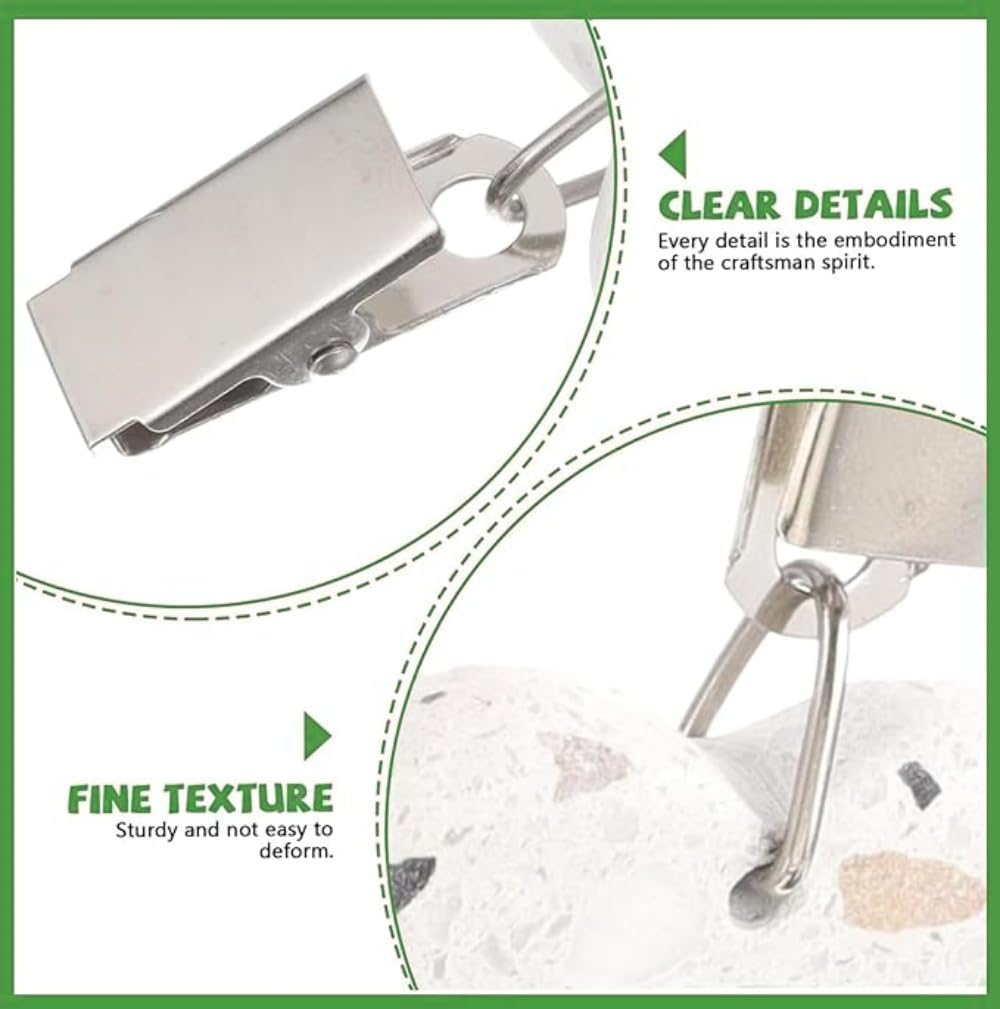 8 Pcs Tablecloth Weights Hangers,Heart-Shaped Table Cover Weights Stone,Table Weights Hangers with Metal Clip,Tablecloth Cover for Tablecloth Decoration,Family Dinner Outdoor Picnic image number 5