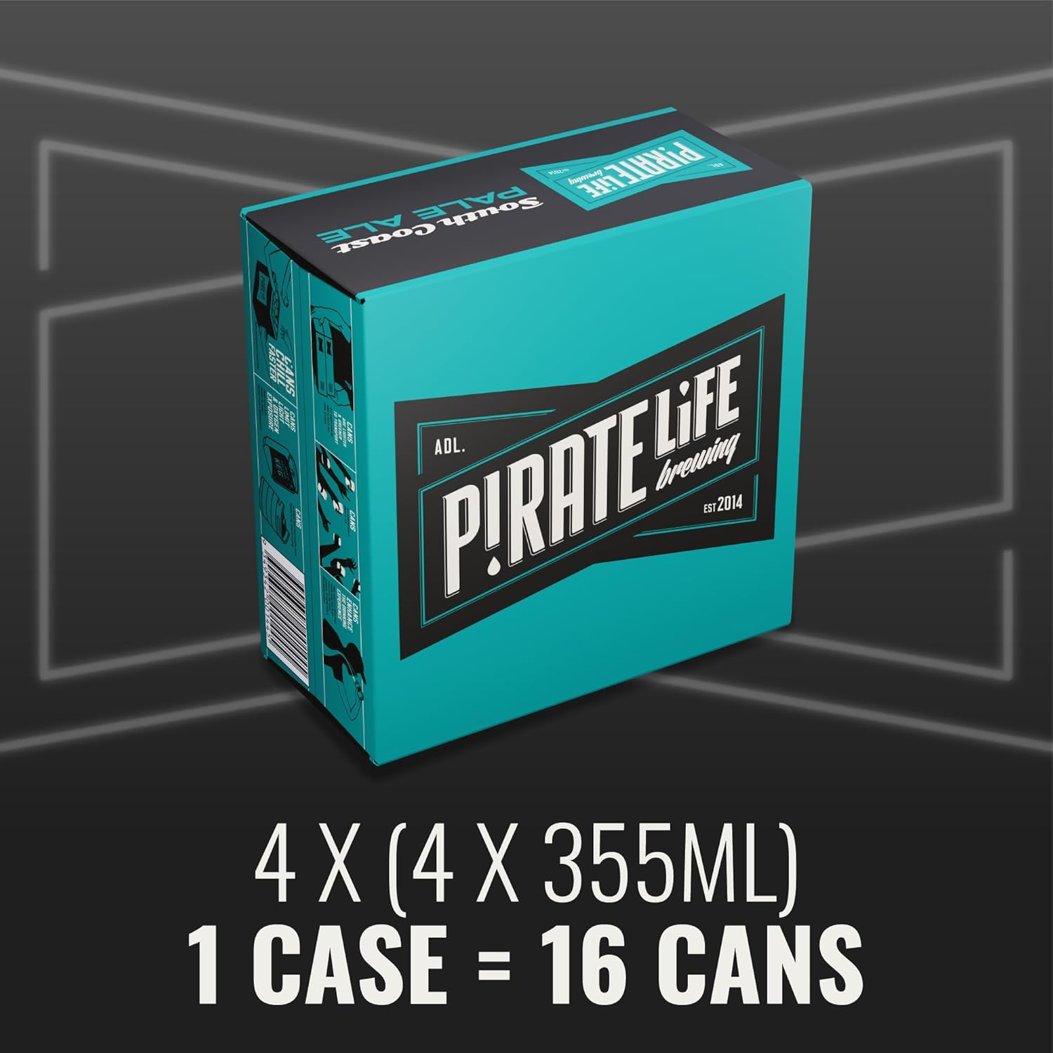 Pirate Life South Coast Pale Ale, Premium Australian Beer, Tropical & Light Bodied, 4.4% ABV, 355Ml (Case of 16 Cans) image number 1