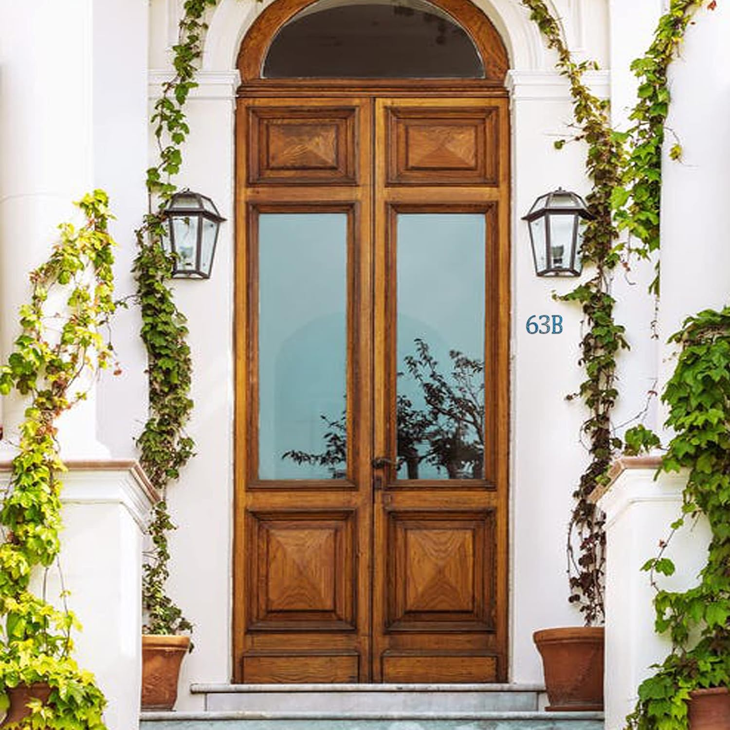 5.5 Inch House Numbers- Unique Cast Iron Metal Address/Mailbox Number for outside or Front Door, Handmade Gold & Blue Finish (Number 4) image number 3