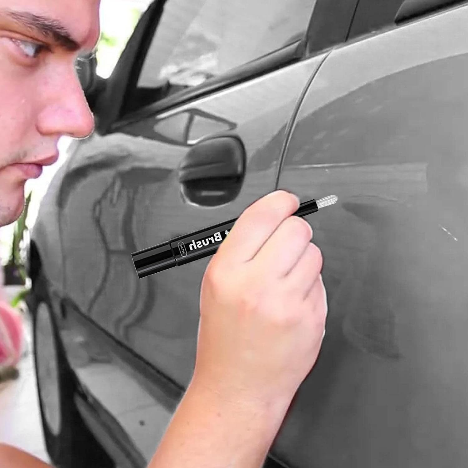 2PCS Car Touch up Pen Paint Scratch Repair with Polish Pen Wheel Fill Paint Pen Black/White/Multi-Color Optional for Various Cars Paint and Rim Repair image number 4