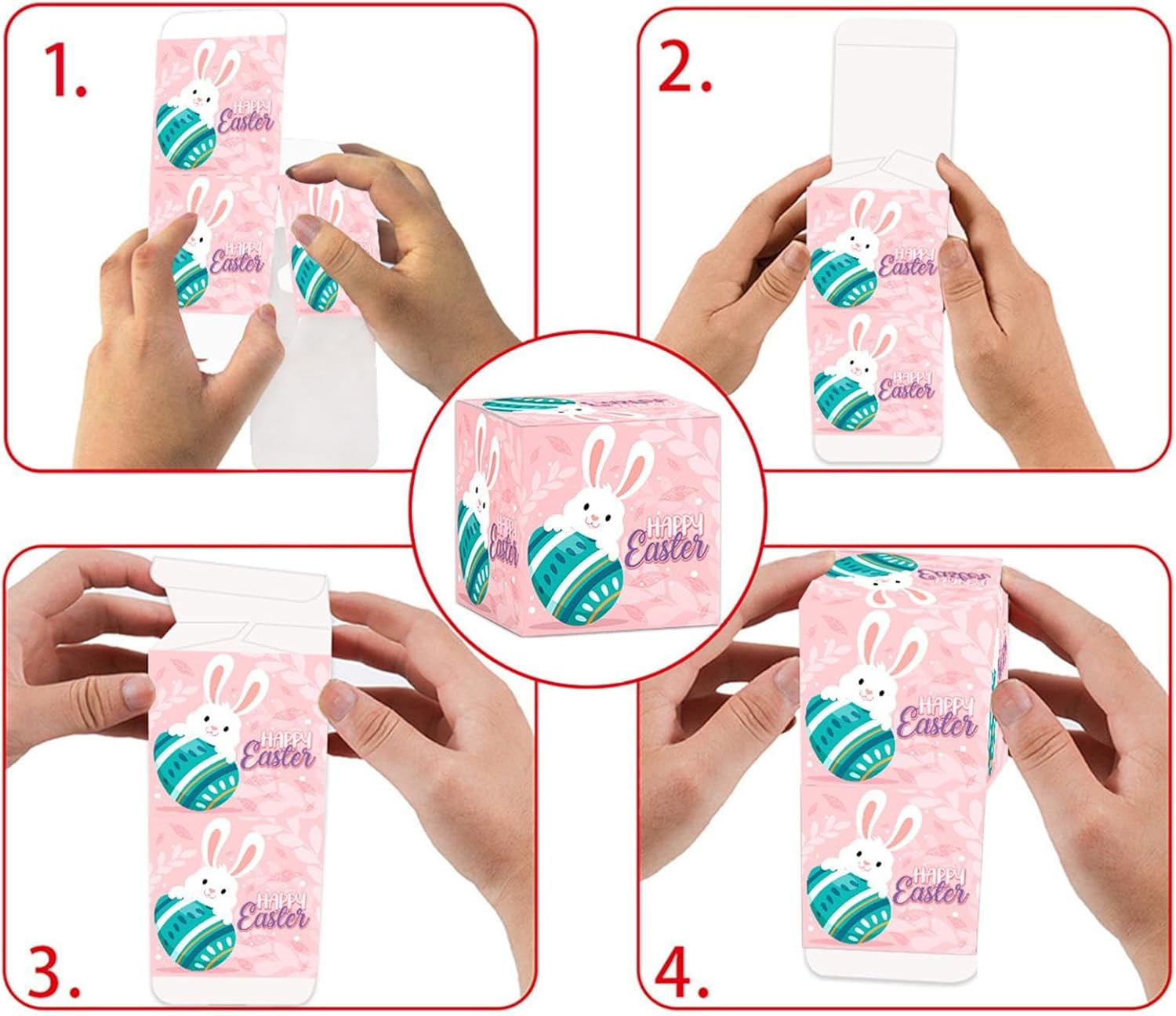 Easter Candy Box, Easter Goodie Boxes, Reusable Easter Boxes, Happy Easter Treat Bags, Easter Egg Hunt Boxes, Easter Treat Bags for Kids, Easter Supplies, Set of 12 Easter, Easter Cooking for Kids image number 3