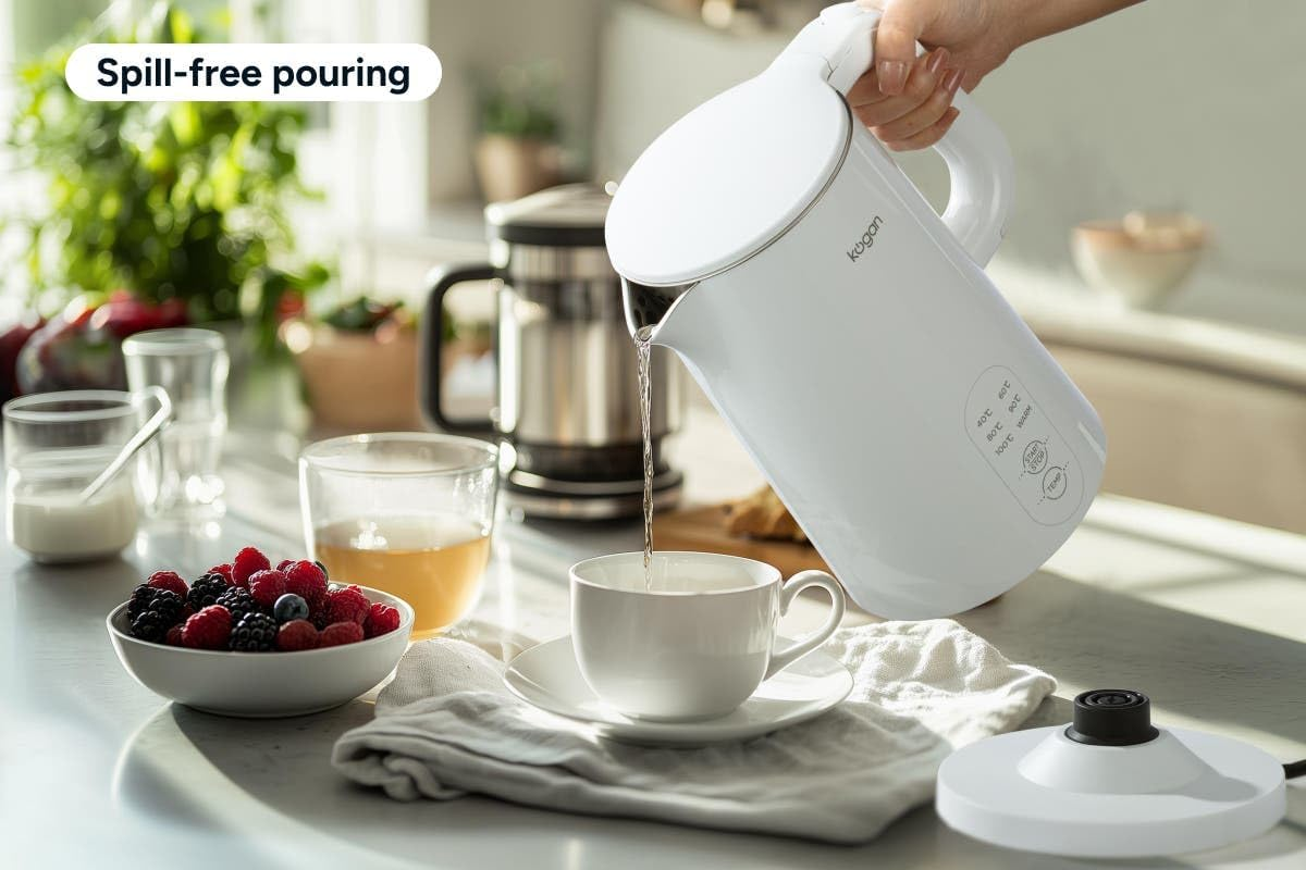 Kogan 1.5L Double Wall Kettle with Temperature Control - KA15KETSTBA image number 3