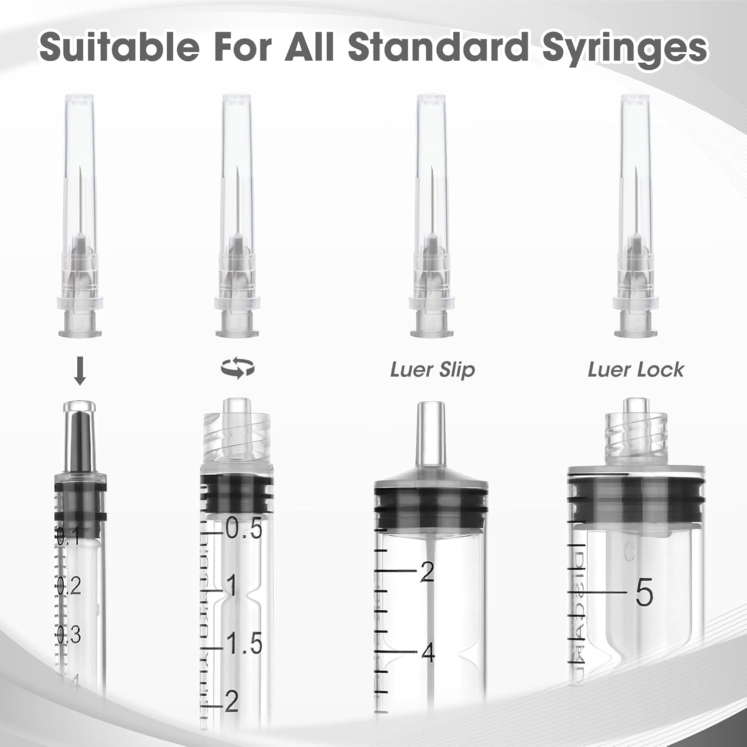 100Pcs Dispensing Syringe Needle Individually Wrapped Sterile Disposable Luer Lock Needle Tips for Science, Lab Experiments, and Craft Use (27G-13Mm) image number 6