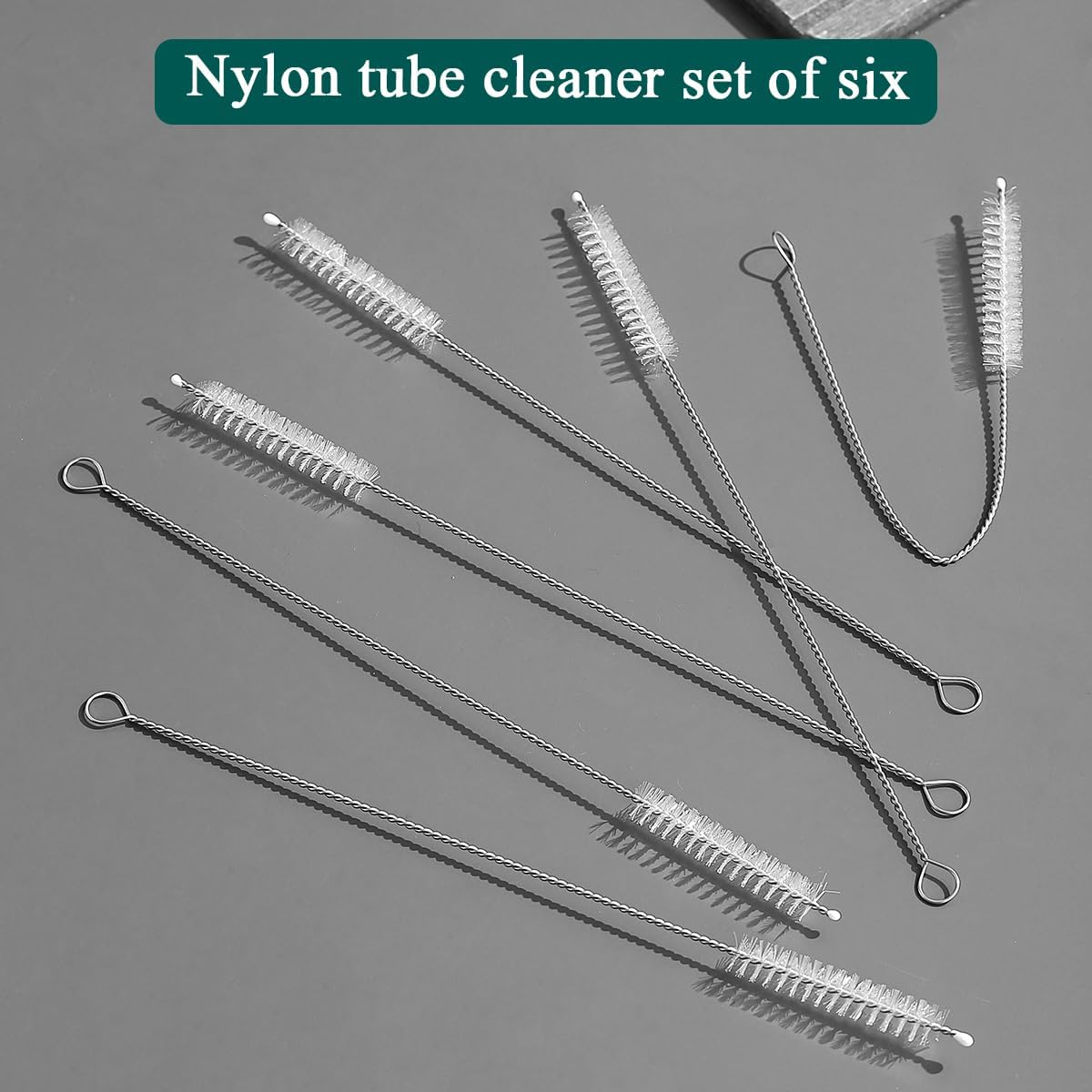 Berglander Straw Cleaner Brush Pack of 6, Small Bottle Brush, Straw Brushes for Cleaning Straws.