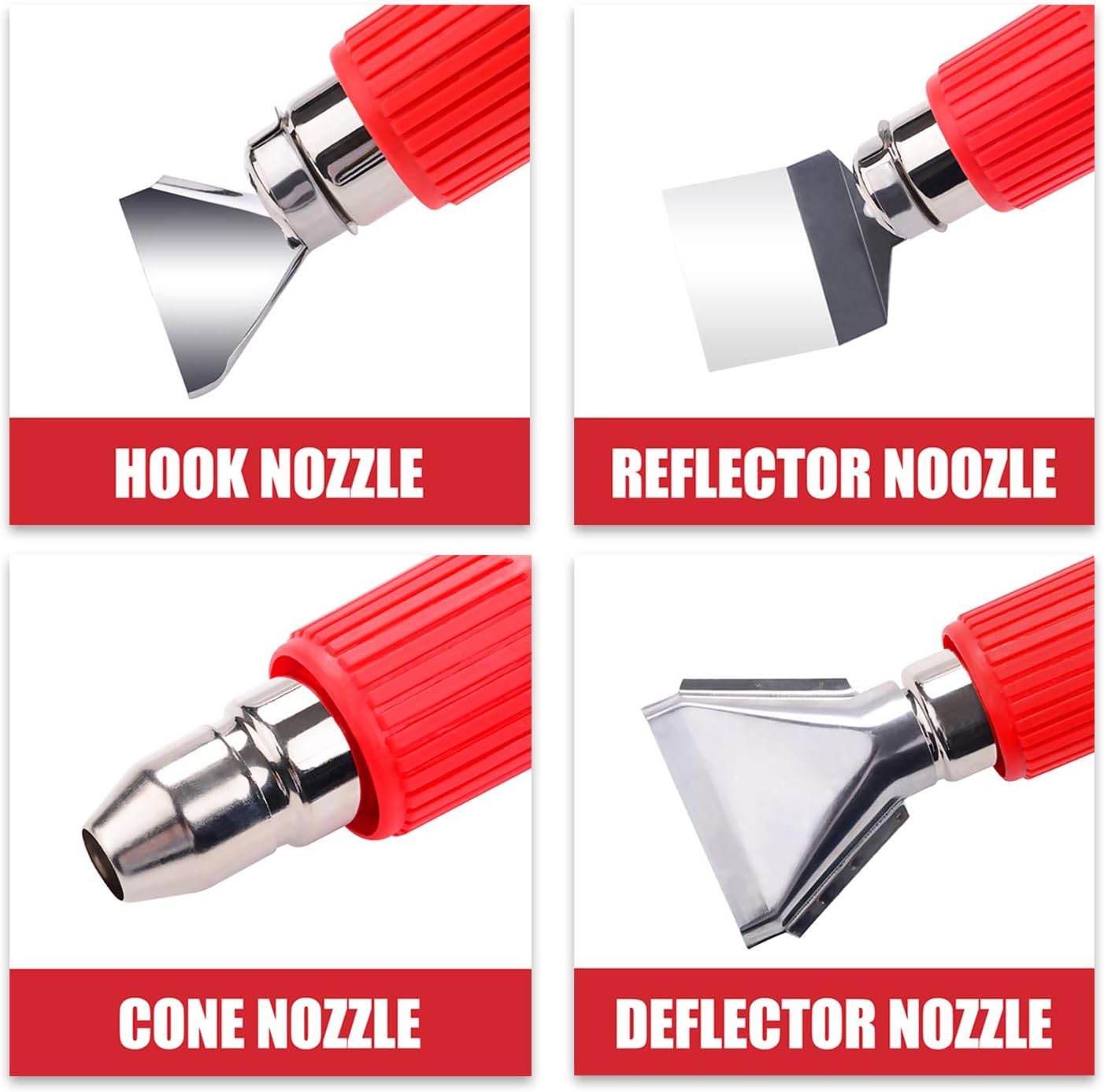 TOPEX Heat Gun Hot Air Heating Tool Kit Dual Speed W/ 5 Accessories Storage Case image number 5