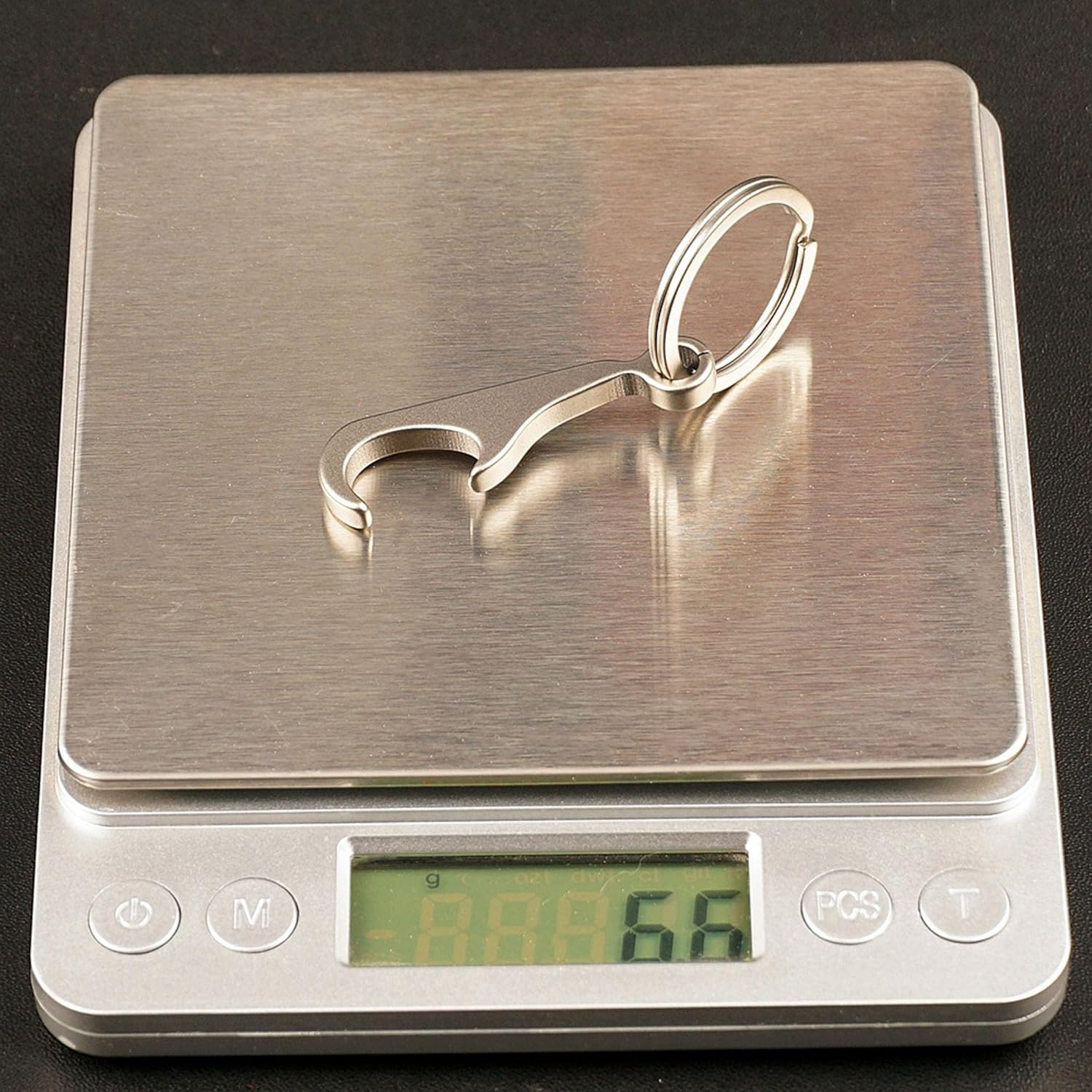 Titanium Mini Bottle Opener Keychain with Stainless Steel Key Ring Lightweight Portable EDC Mini Keychain Tool image number 4