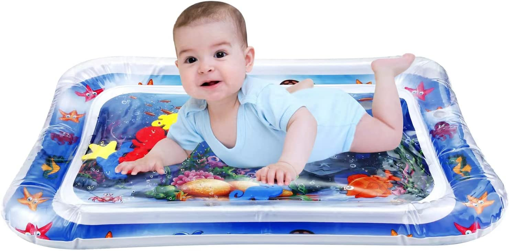 Pandaear Tummy Time Water Mat for Baby, Inflatable Water Play Mats Toys for Infants Newborn Toddlers 3 6 9 Months Girls and Boys image number 4