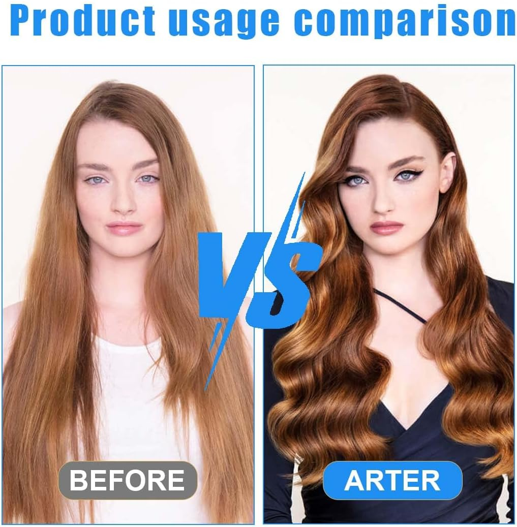 Weddhuis Pack of 3 Heatless Curls Band Overnight Blowout Curls without Heat DIY Overnight Curls Rubber Heat Free Curlers Curls Overnight for Medium Long Hair (Black) image number 2